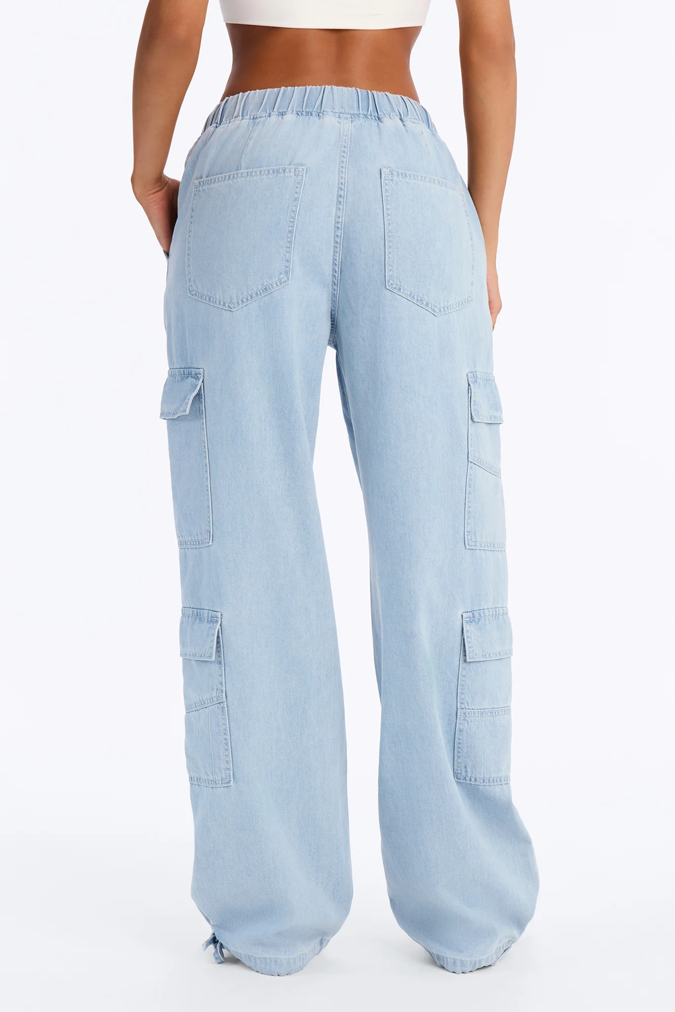Boca Chica Hemp Blend Cargo Jeans - Light Wash - Image 4