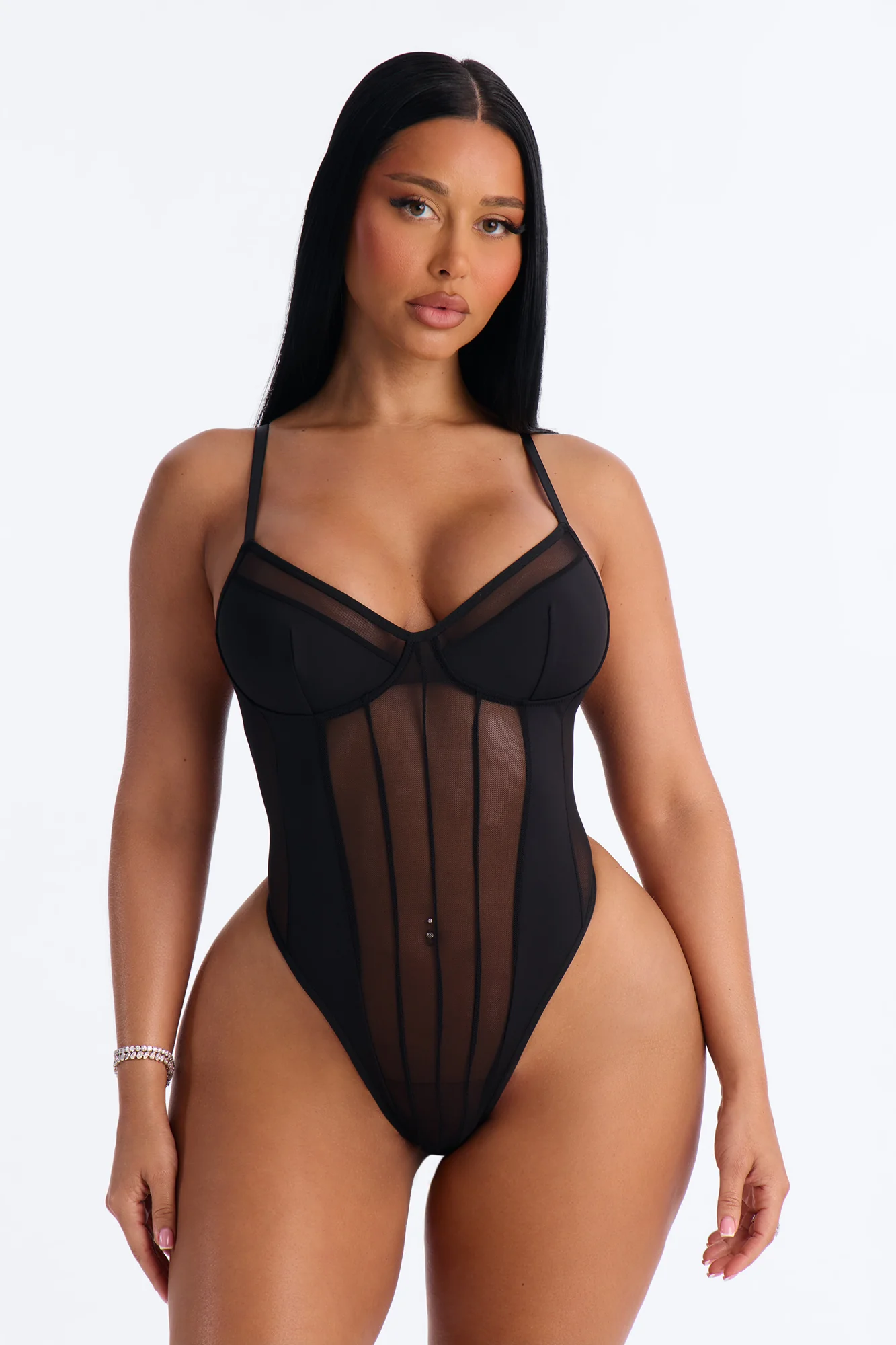 Body Like This Mesh Teddy - Black