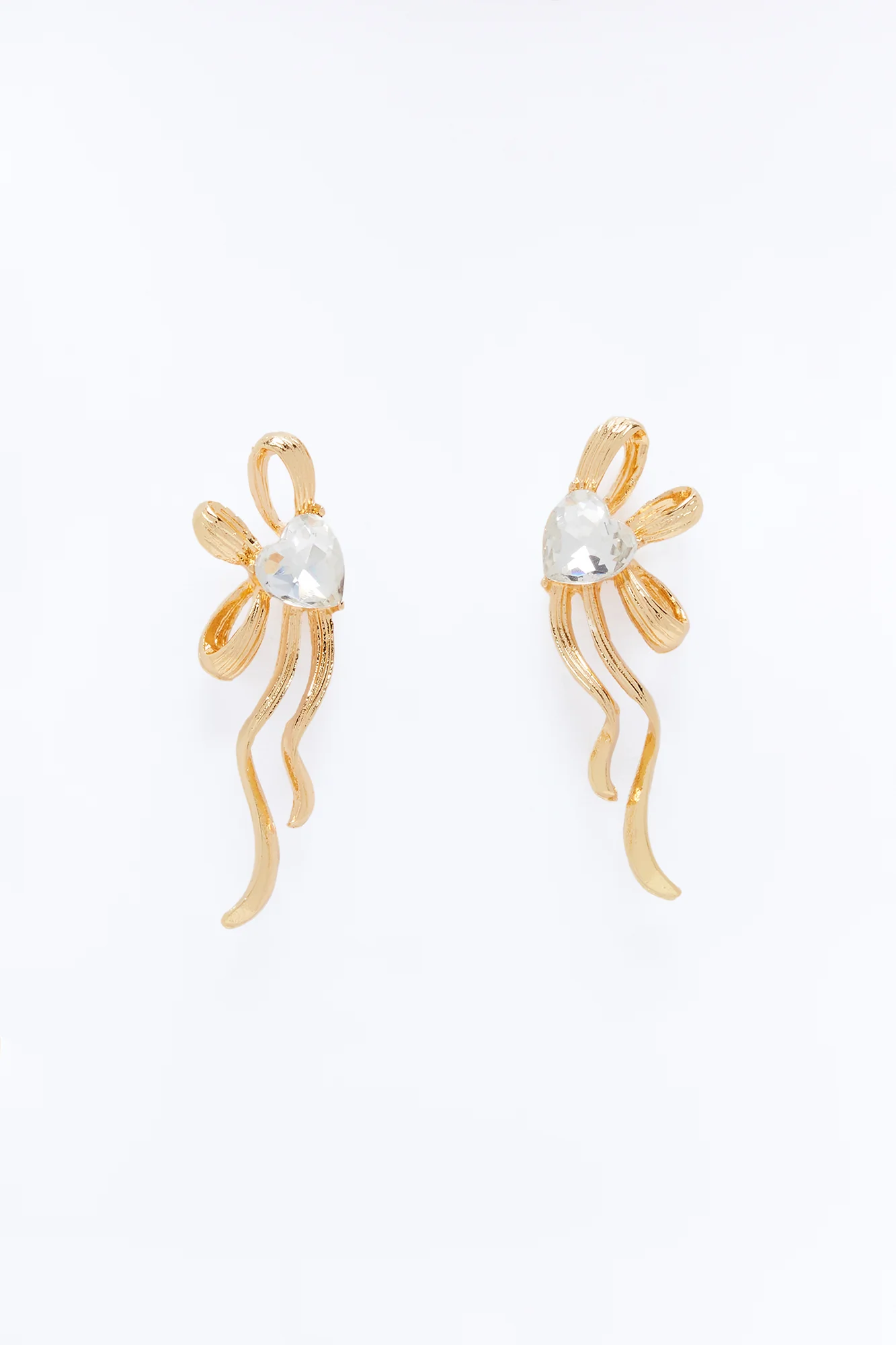 Bowed In Love Earrings - Gold - Image 2