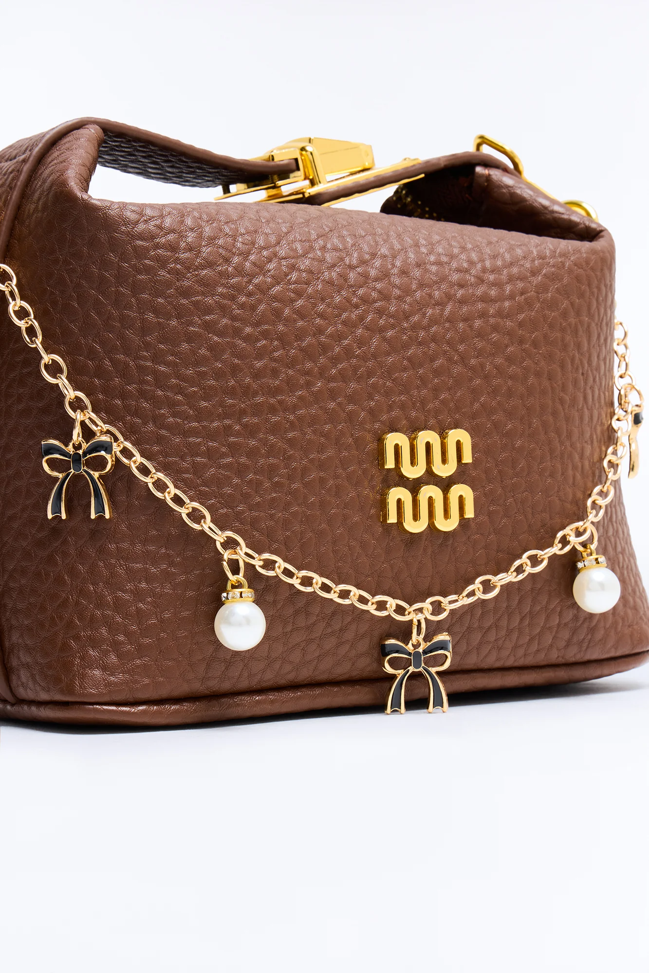 Bows And Diamonds Handbag Chain - Gold