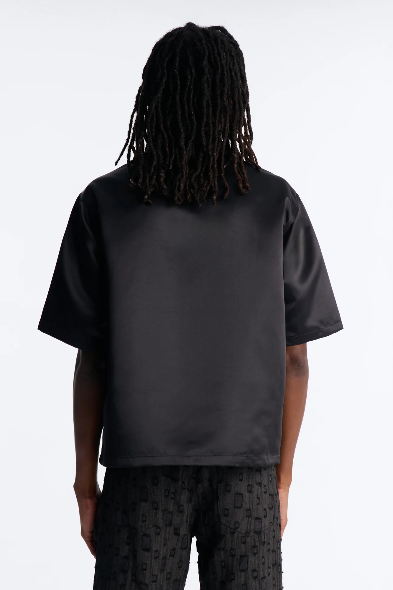 Boxy Tribeca Gloss Utility Shirt - Black - Image 5