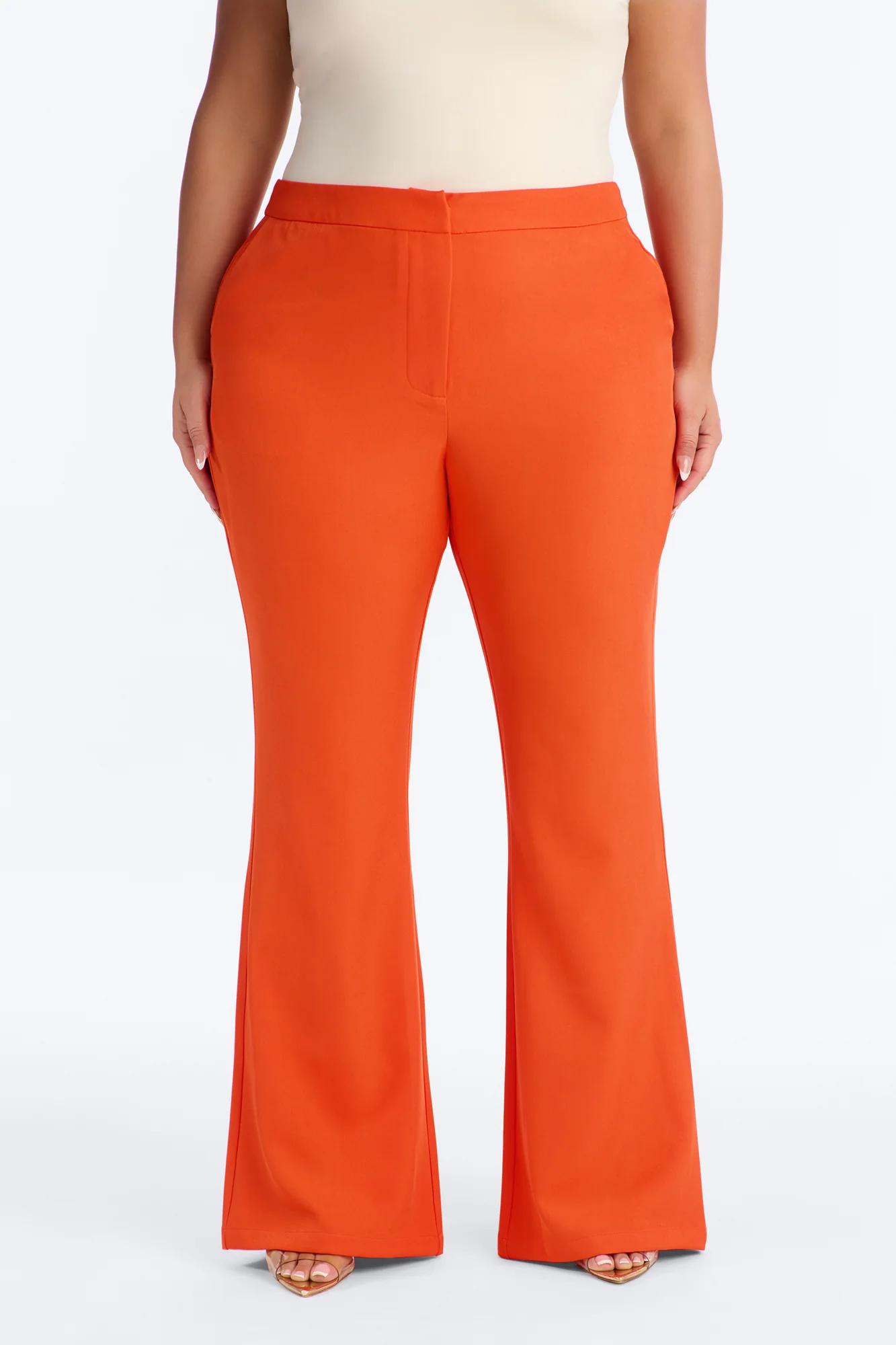 Breaking Even Flare Trouser - Tangerine - Image 5