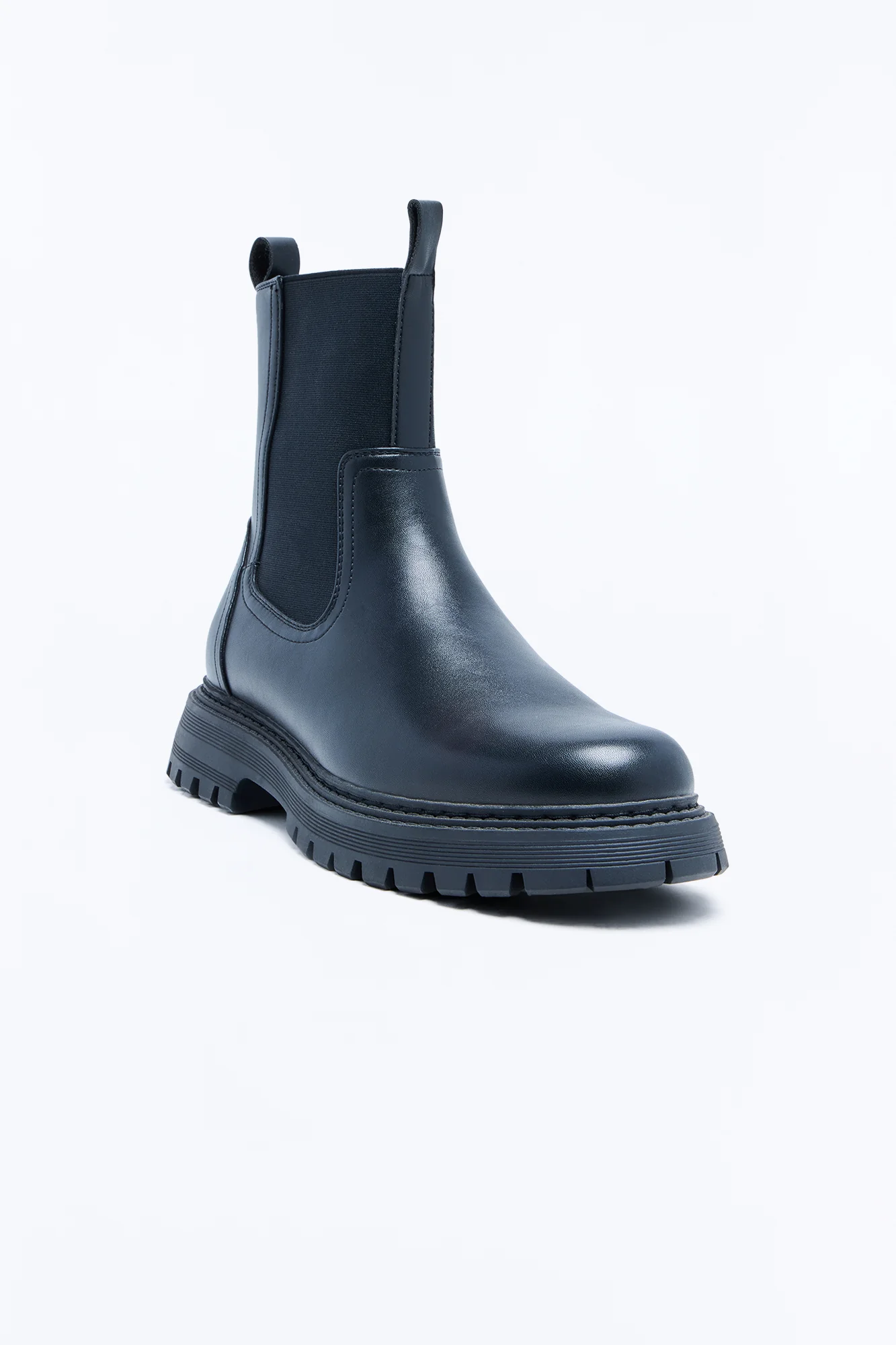Breaking Ground Faux Leather Elevated Chelsea Boot - Black - Image 2