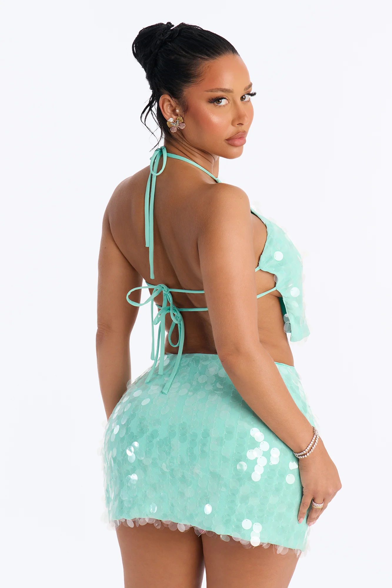 Briana Payette Skirt Set - Aqua - Image 4