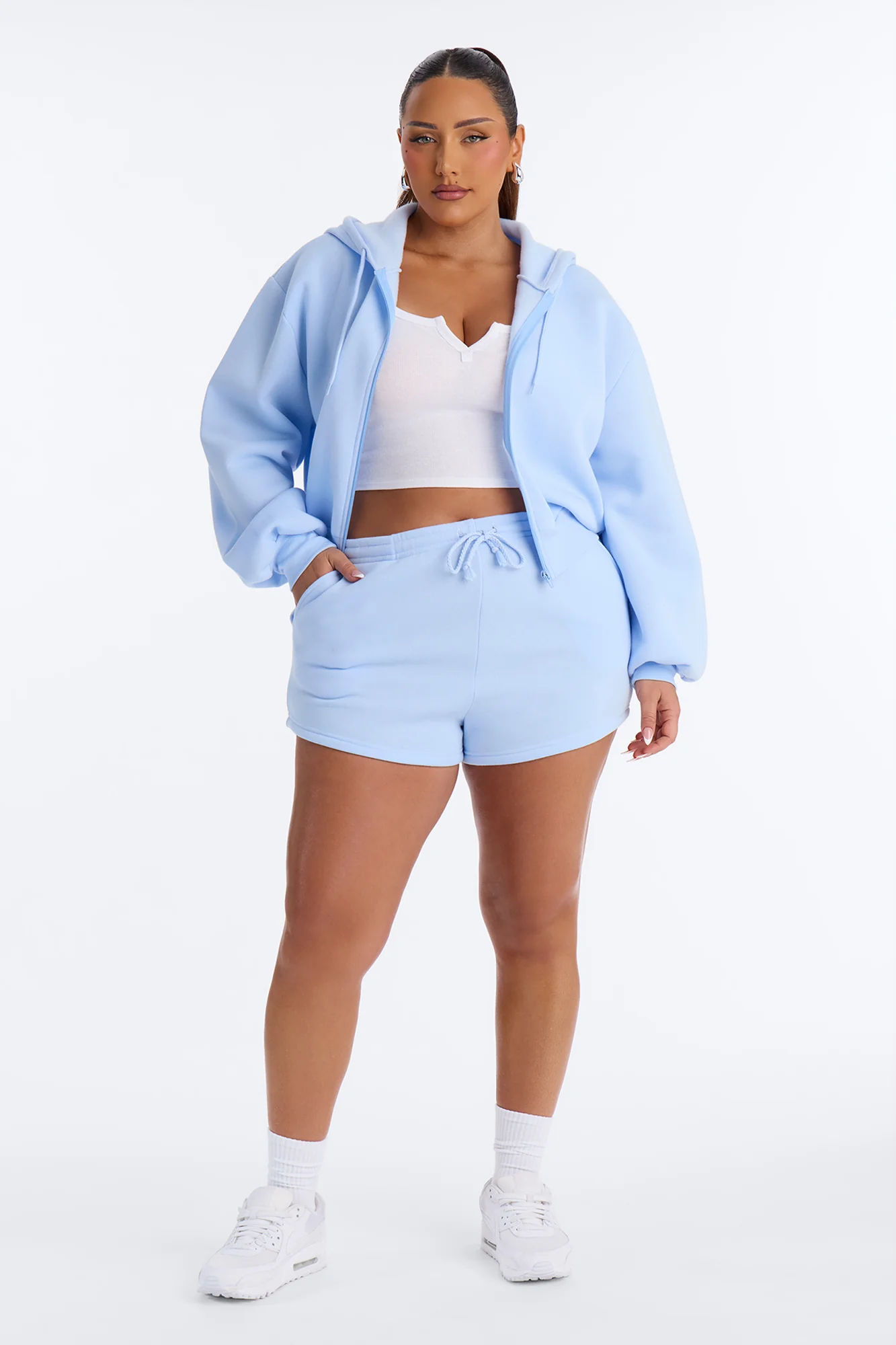 Bride To Be Fleece Short Set - Light Blue - Image 5