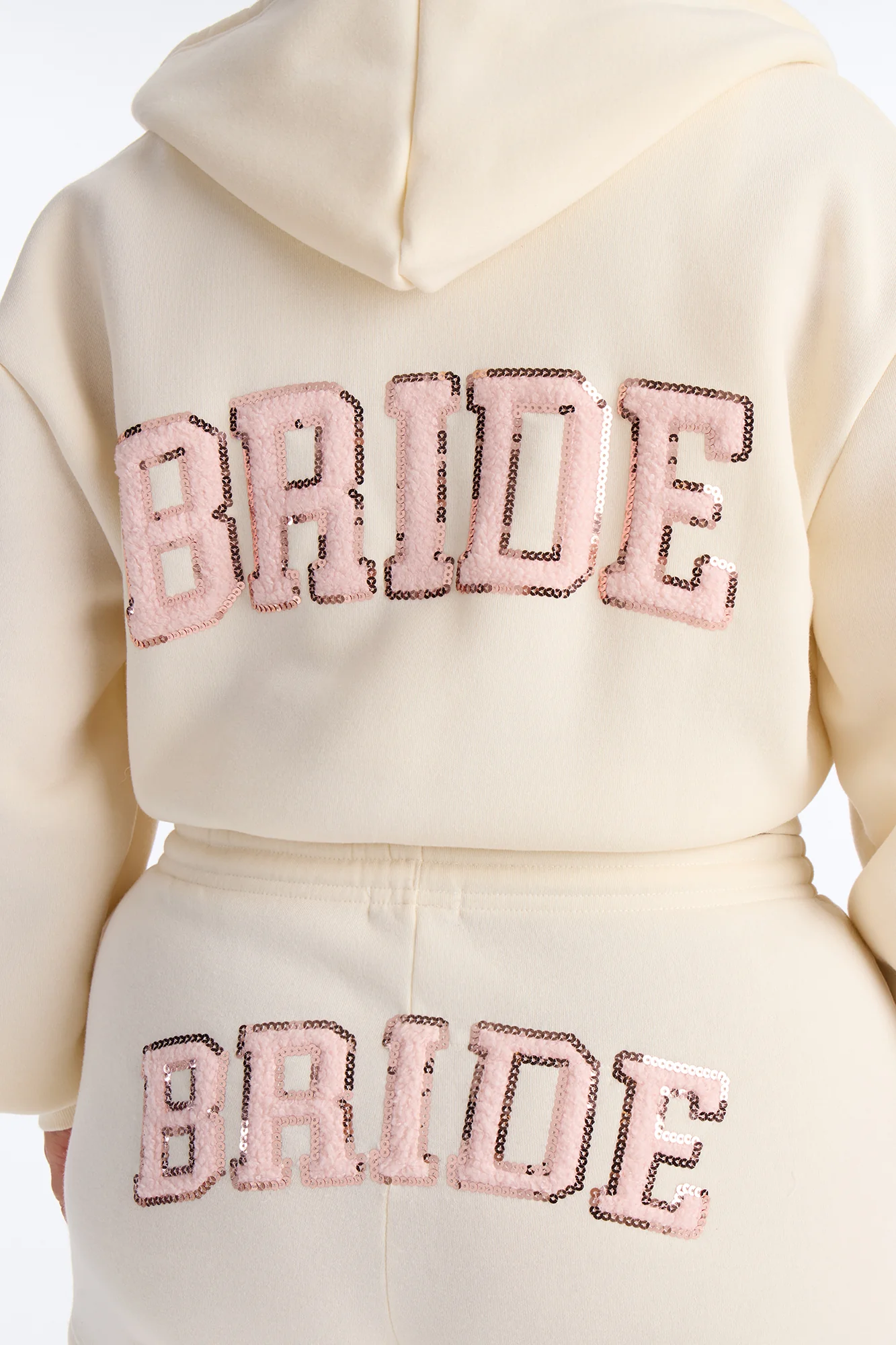 Bride To Be Fleece Short Set - White/Pink - Image 7