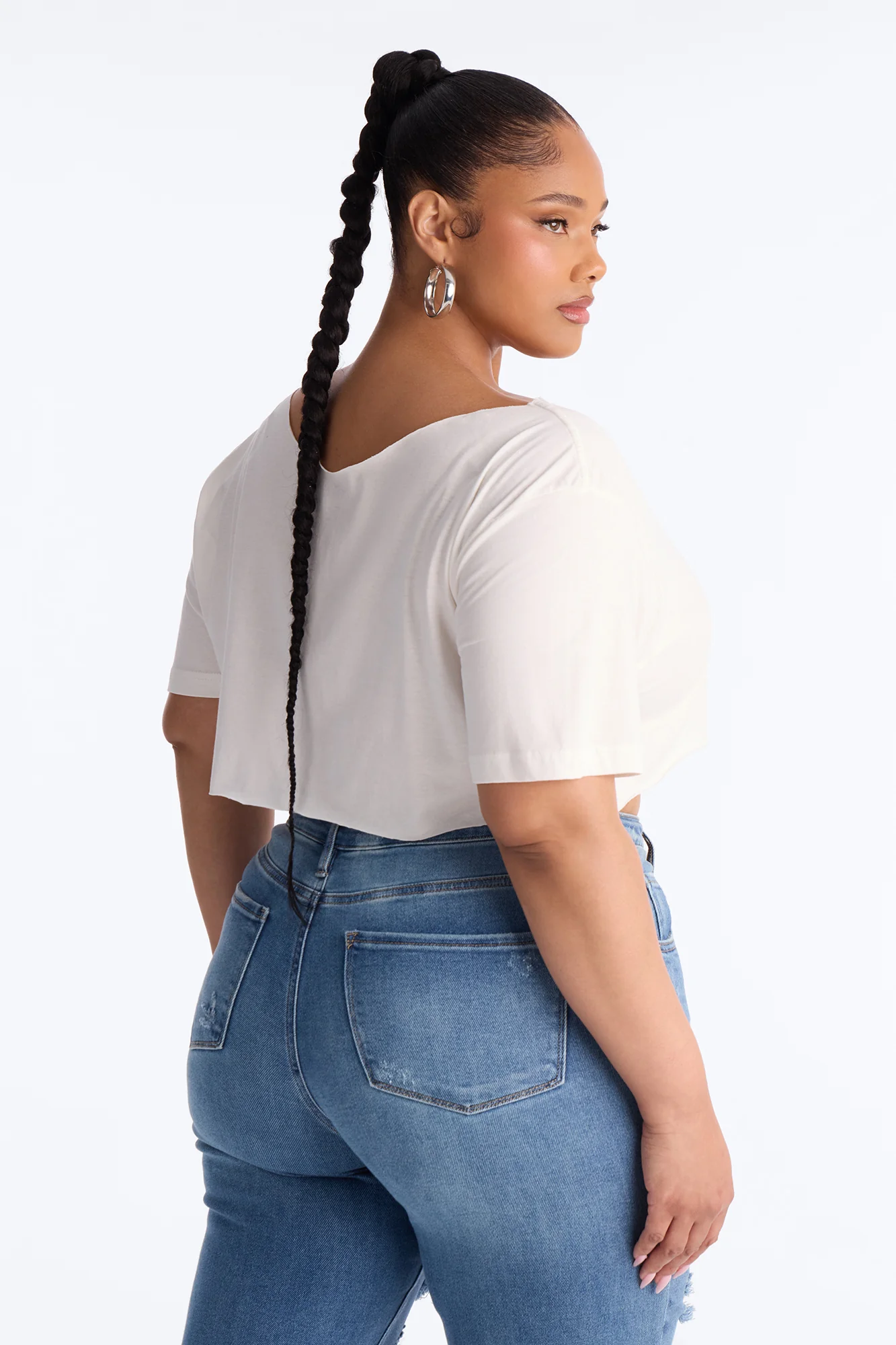 Bronco Off Shoulder Tee - Cream - Image 9