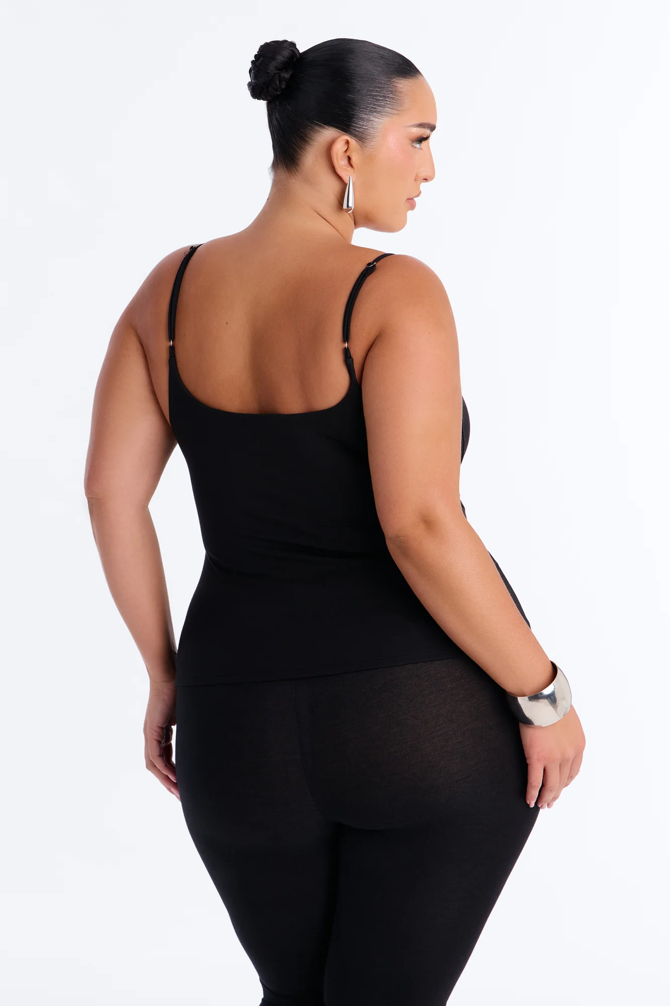 Brooke Hook and Eye Cut Out Top - Black - Image 7