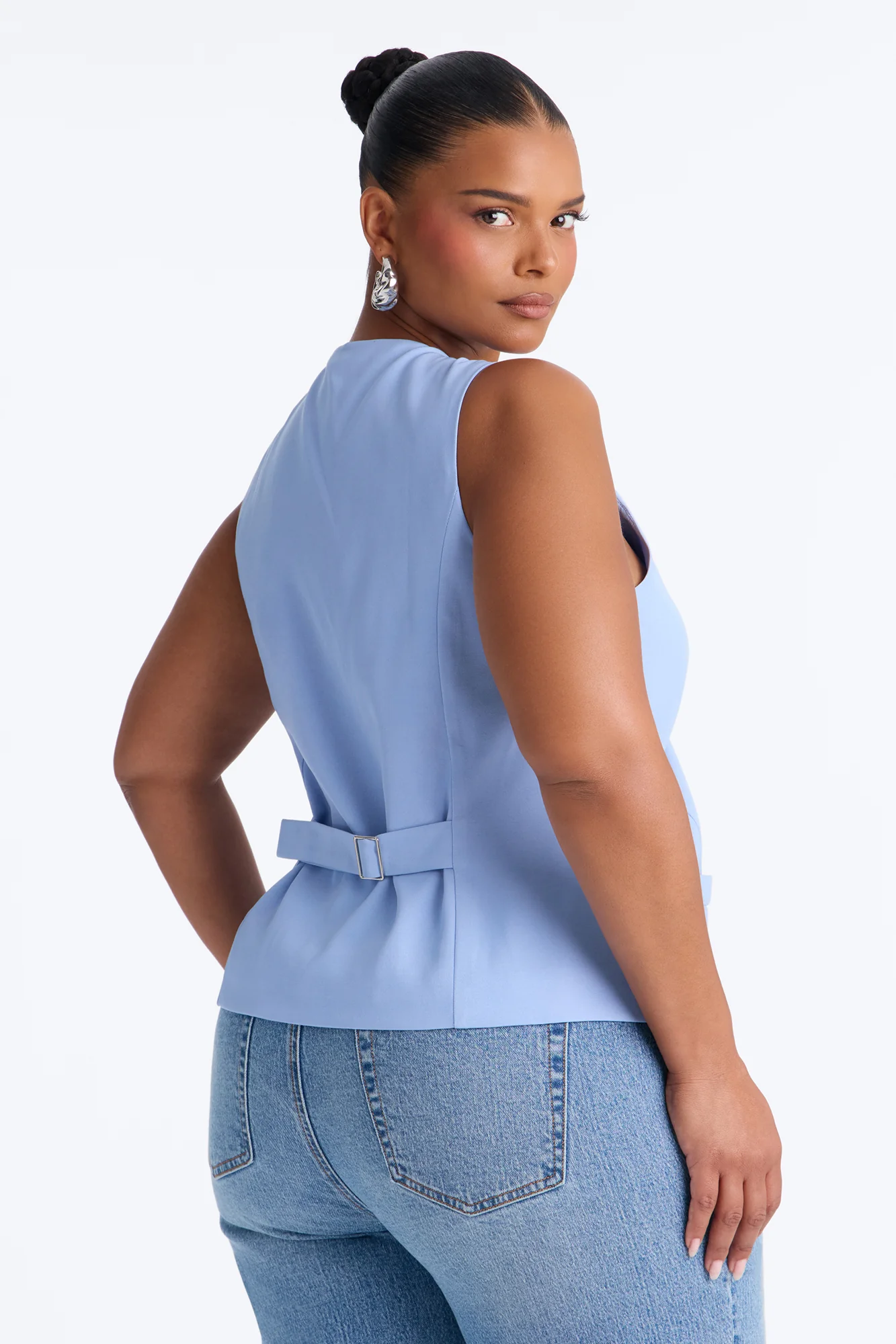 Brooklyn Babe Vest Top - Dusty Blue - Image 8
