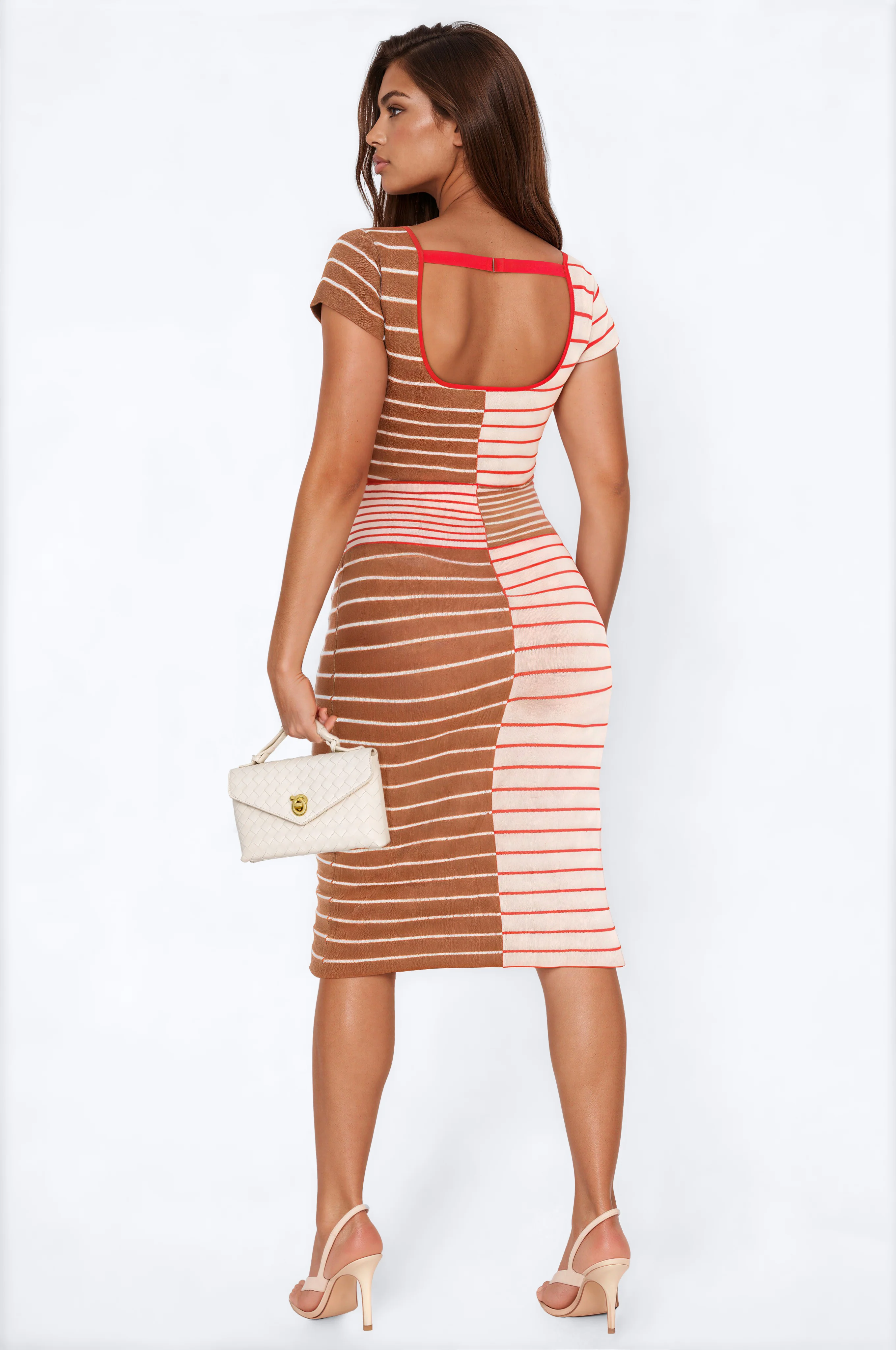 Brynn Striped Sweater Midi Dress - Brown/combo - Image 3