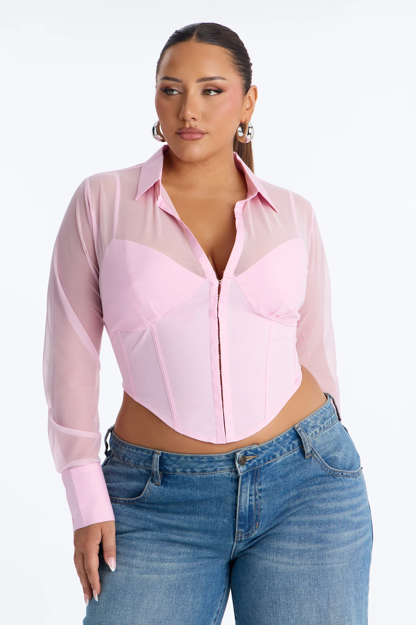 Business As Usual Corset Top - Pink - Image 5