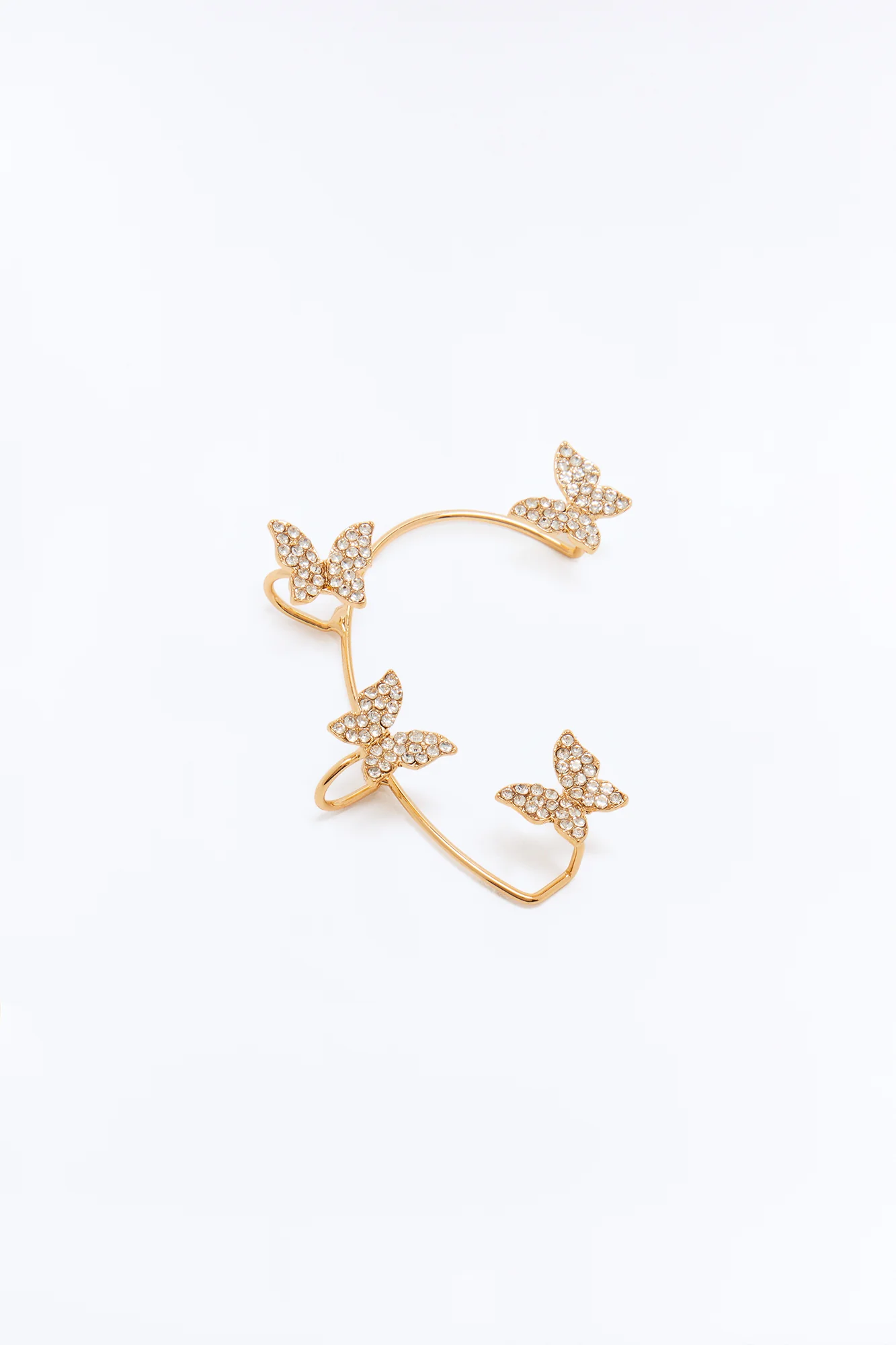 Butterfly Twirl Ear Cuff - Gold - Image 3