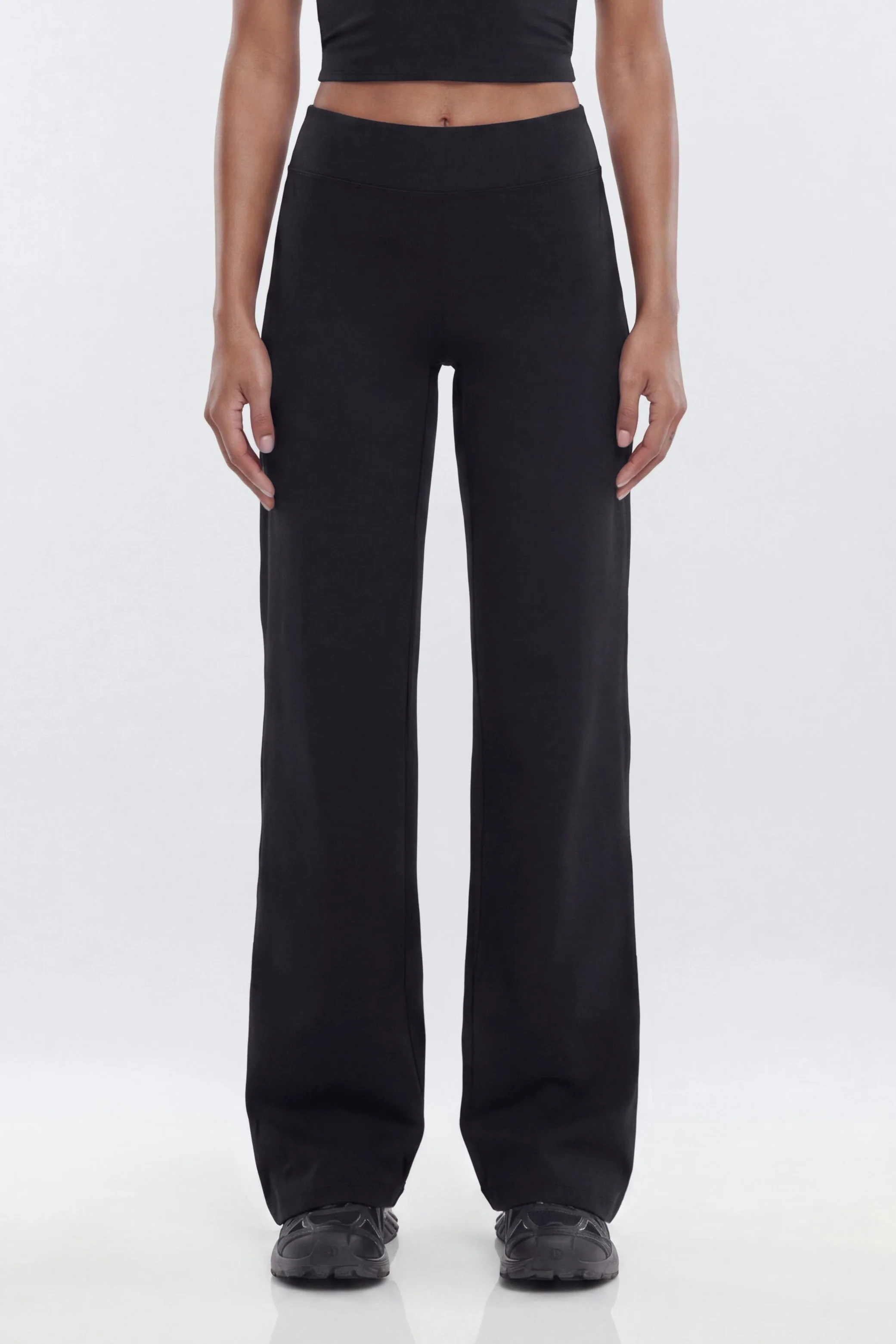 ButterSoft 34″ Mid Rise Straight Leg Active Pant - Black - Image 2