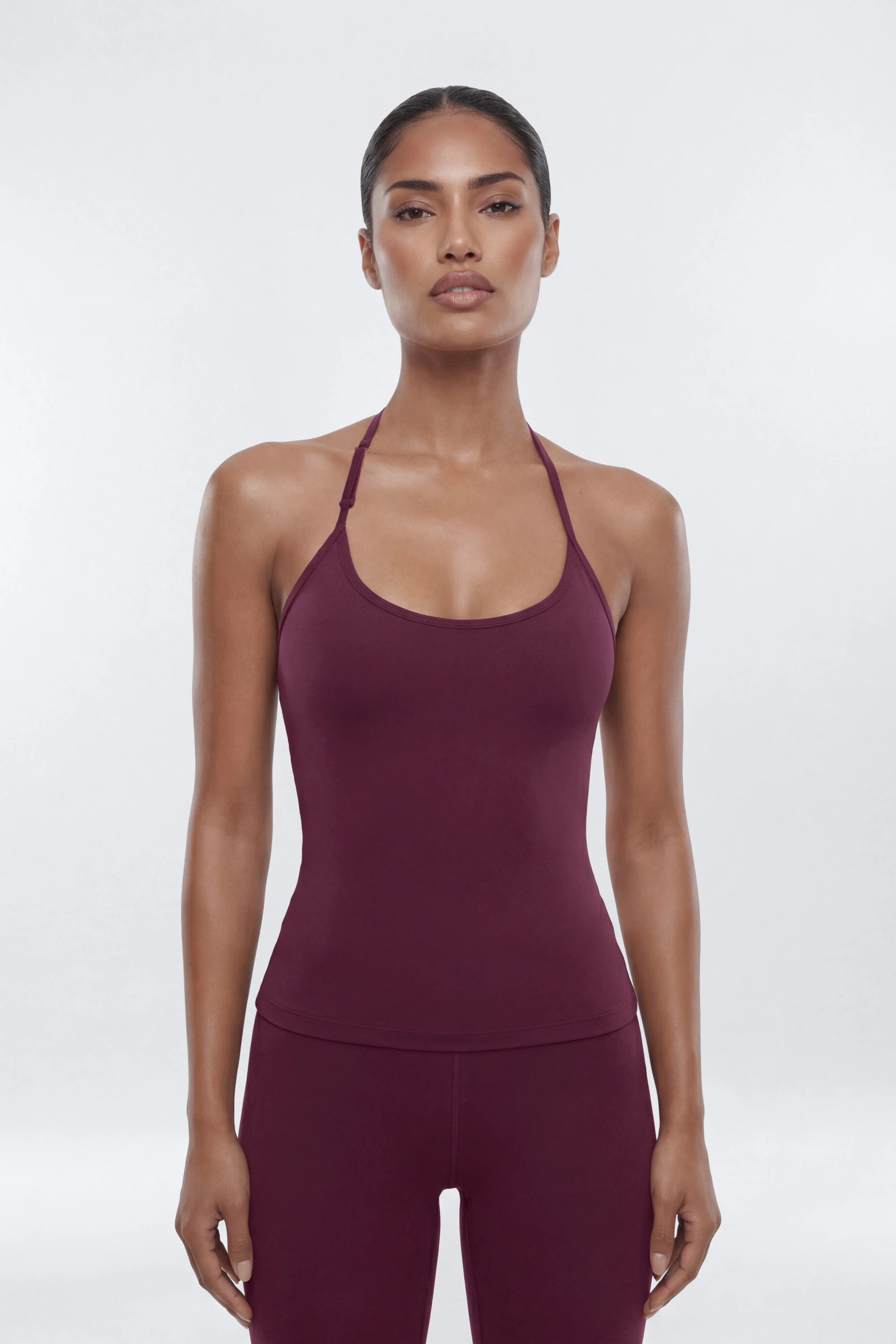 ButterSoft Adjustable Halter Tank - Merlot