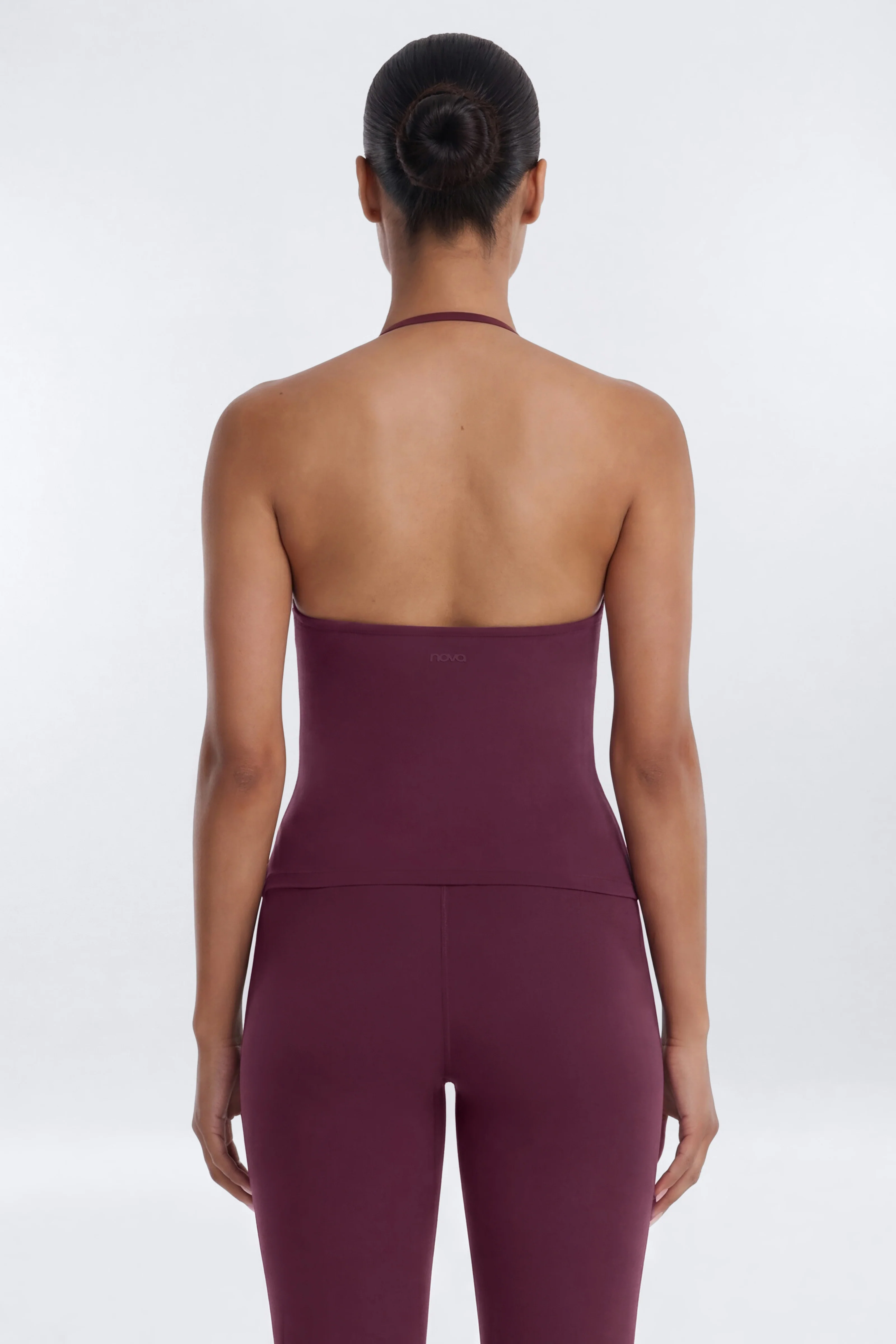 ButterSoft Adjustable Halter Tank - Merlot - Image 3