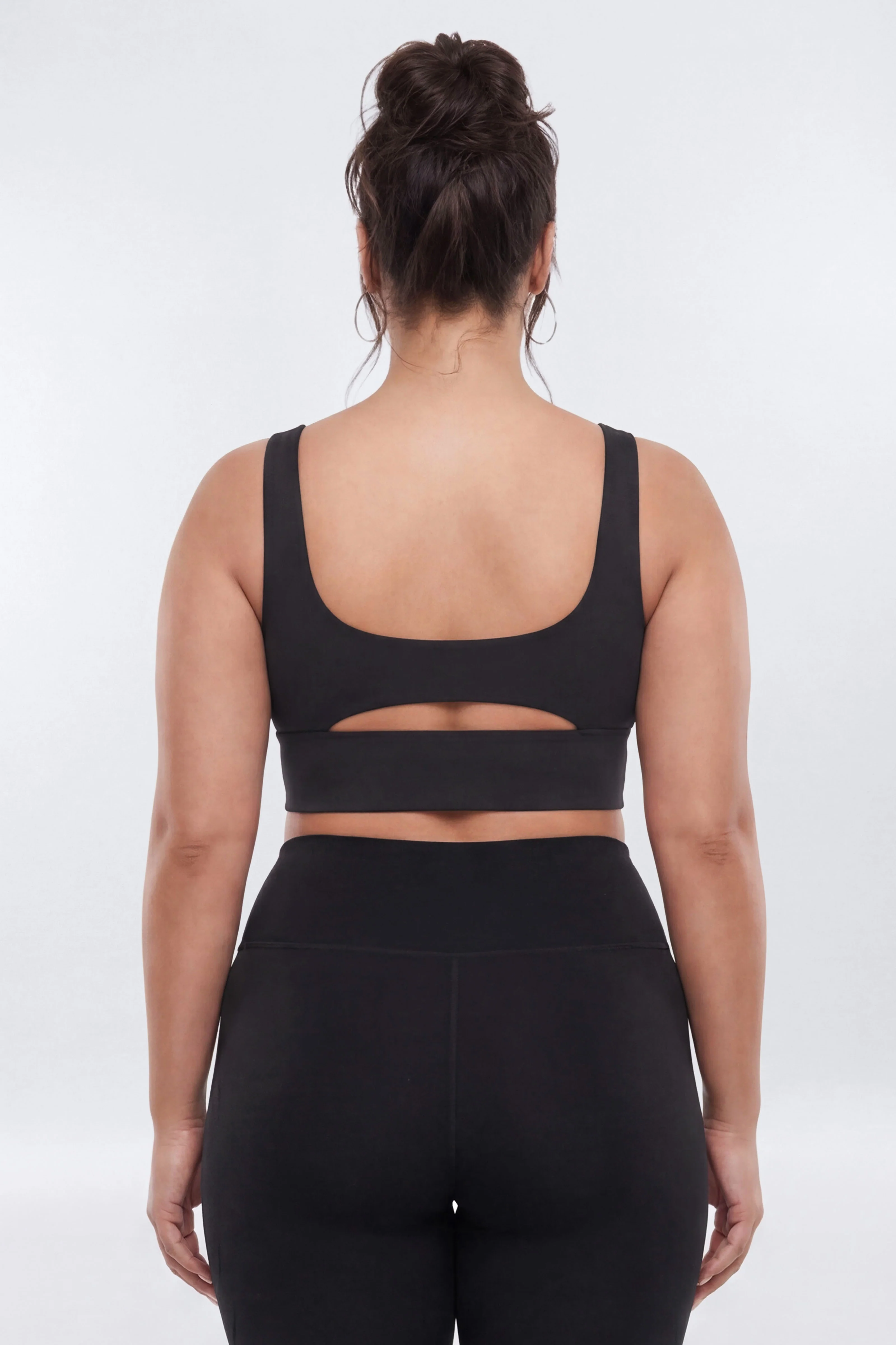 ButterSoft Cut Out Long Line Sports Bra - Black - Image 7
