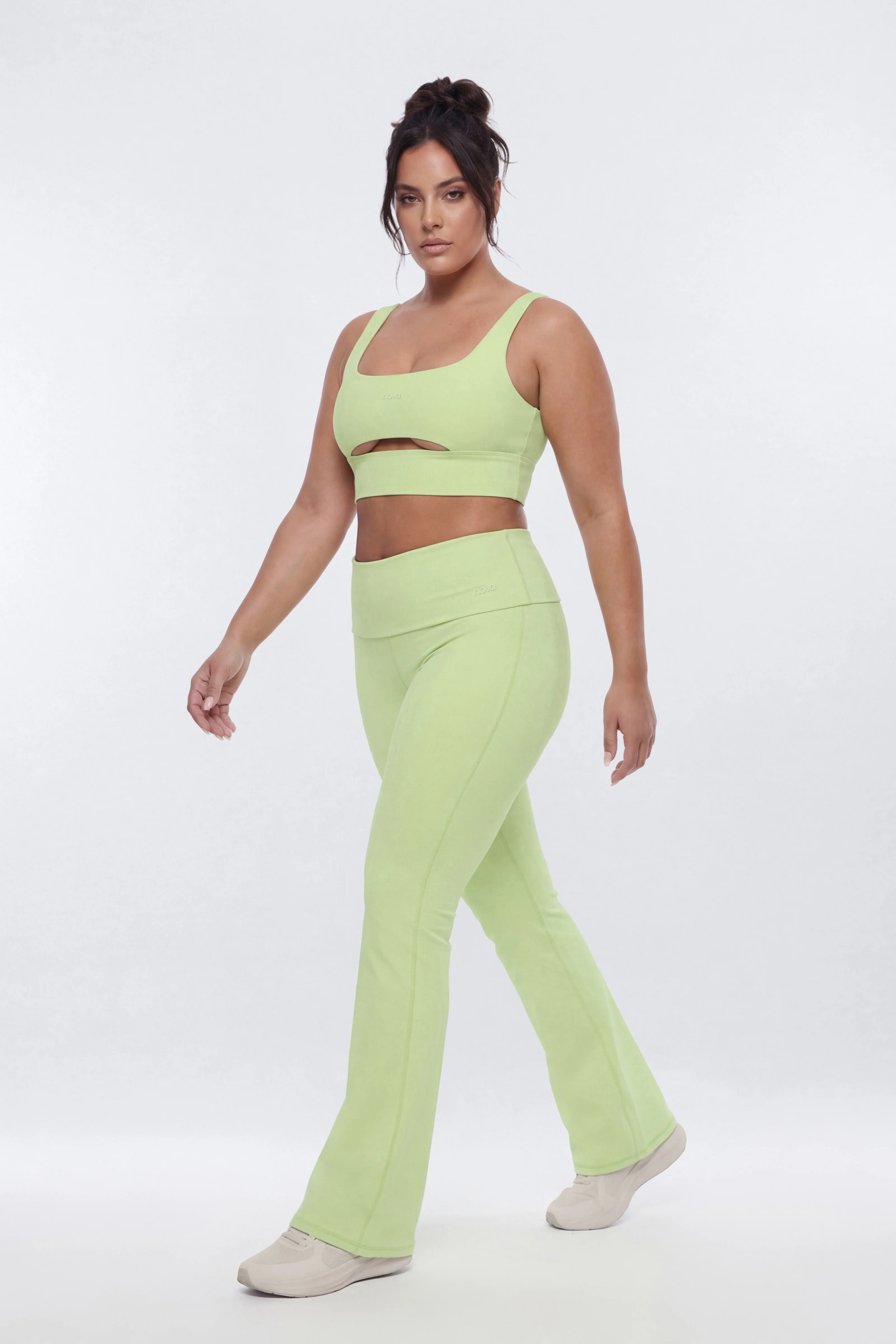 ButterSoft Cut Out Long Line Sports Bra - Pistachio - Image 7