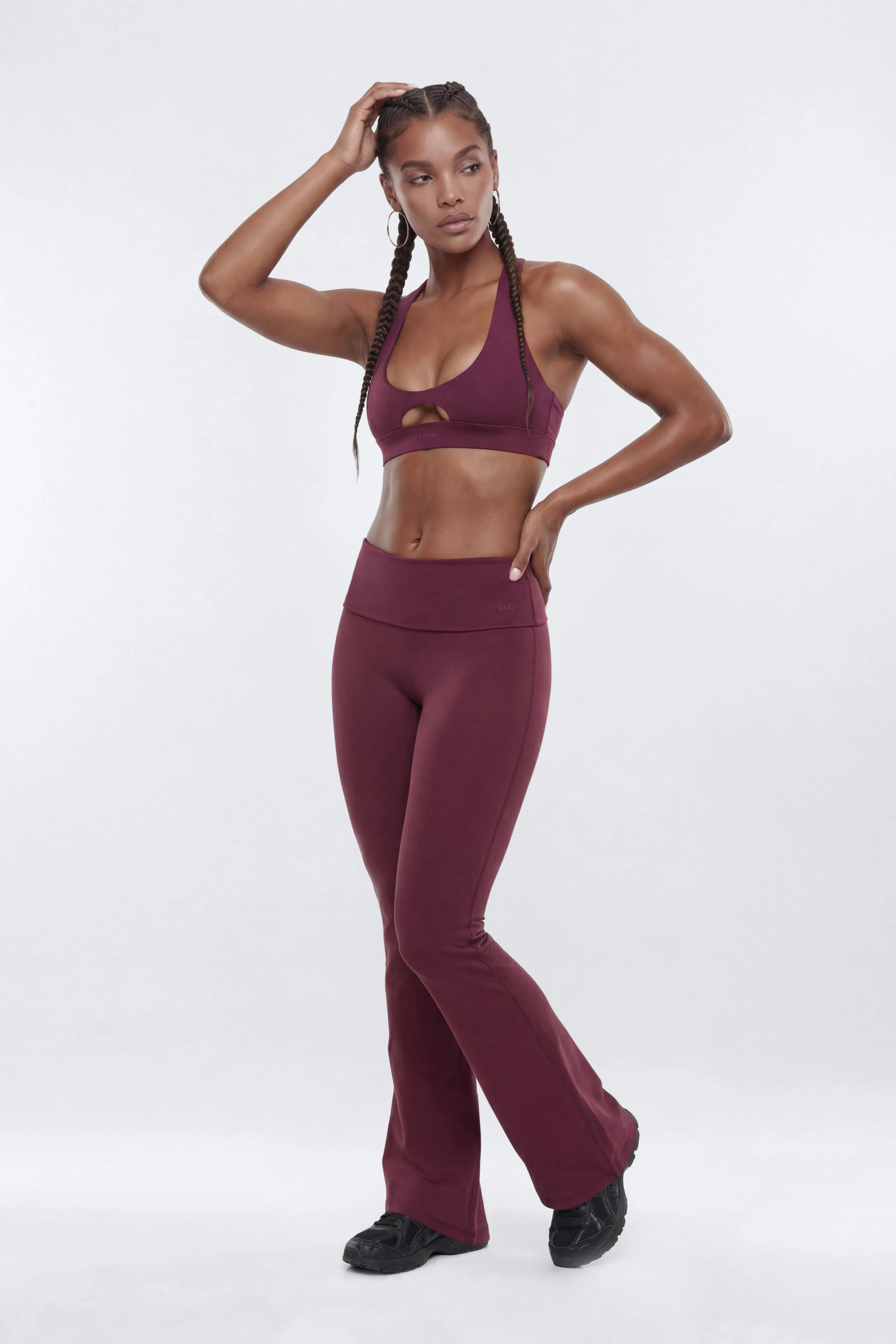ButterSoft X Back Sports Bra - Merlot - Image 2