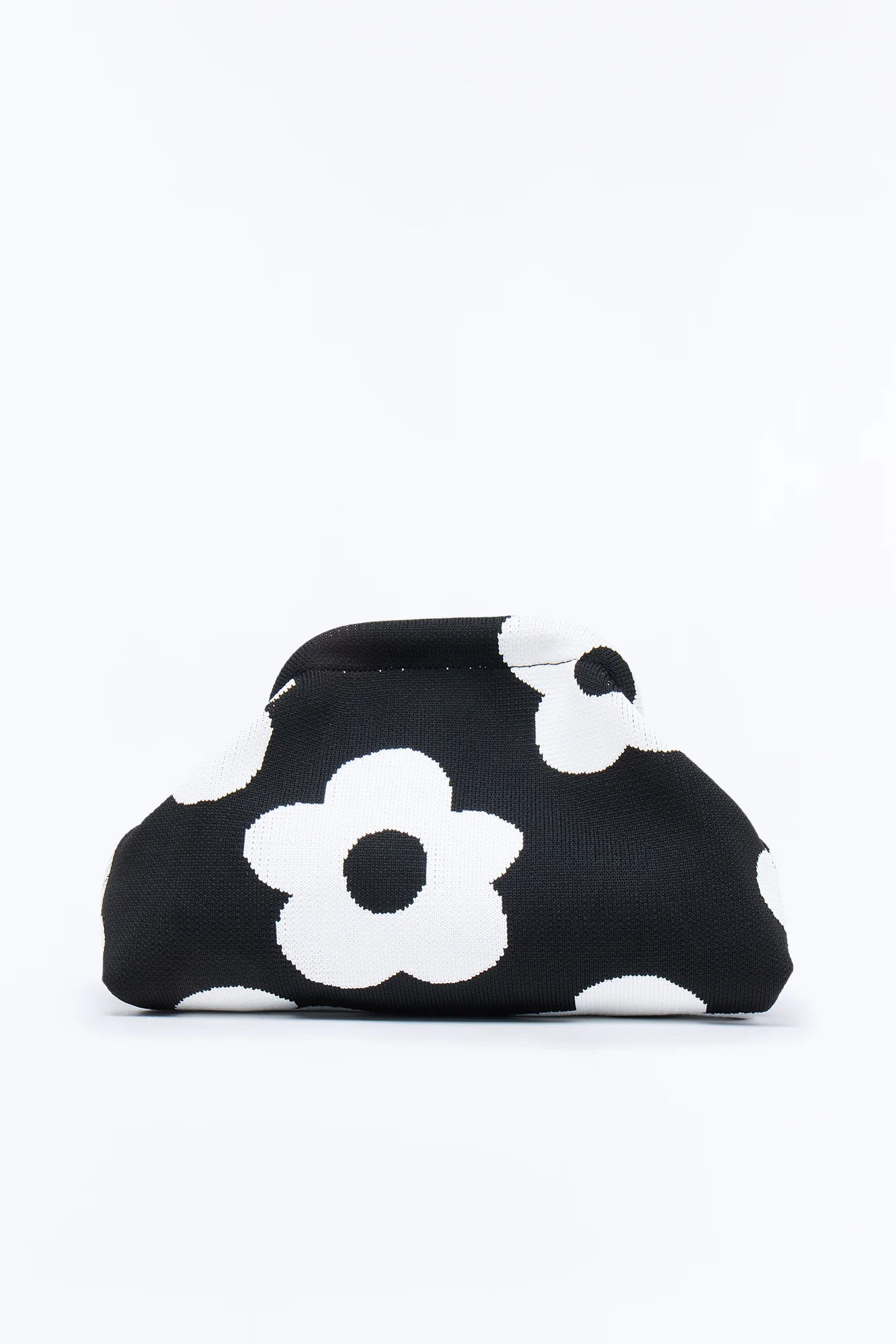 Buy My Own Flowers Floral Clutch - Black/White - Image 3