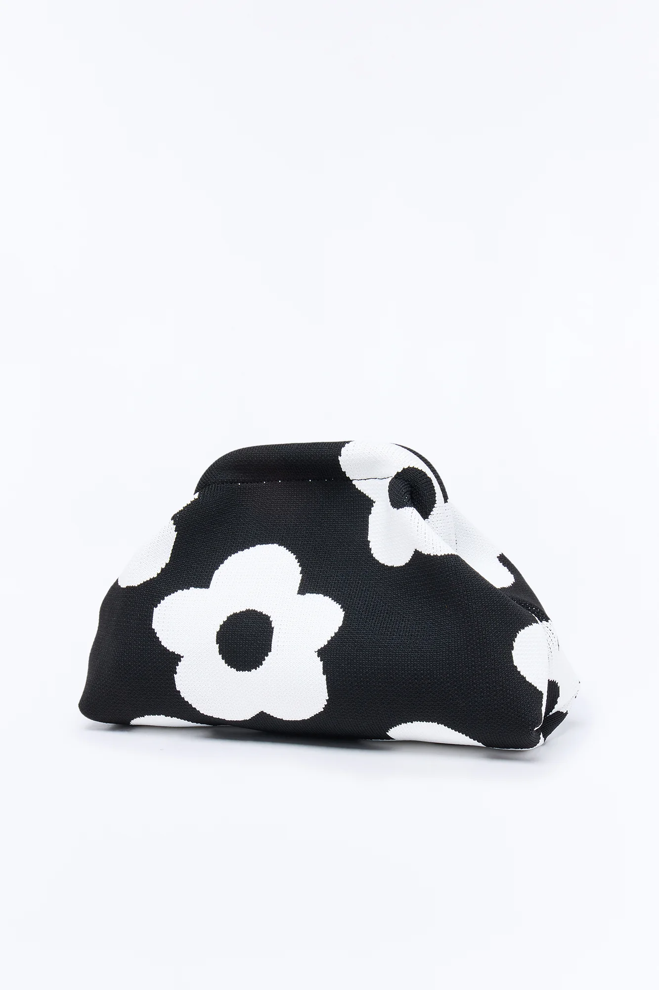 Buy My Own Flowers Floral Clutch - Black/White - Image 4