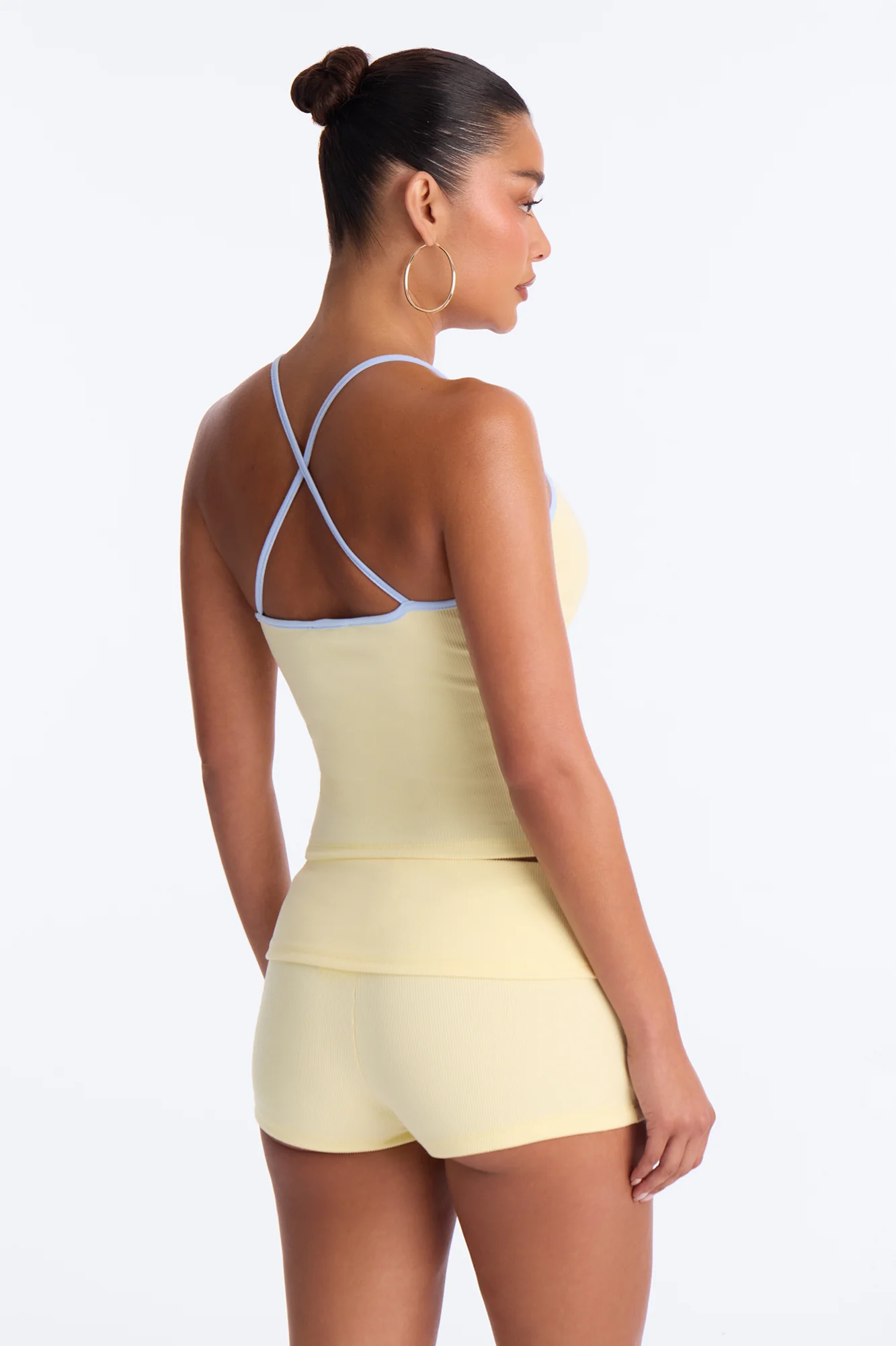 Cali Girl Foldover Waist Short Set - ButterYellow - Image 4