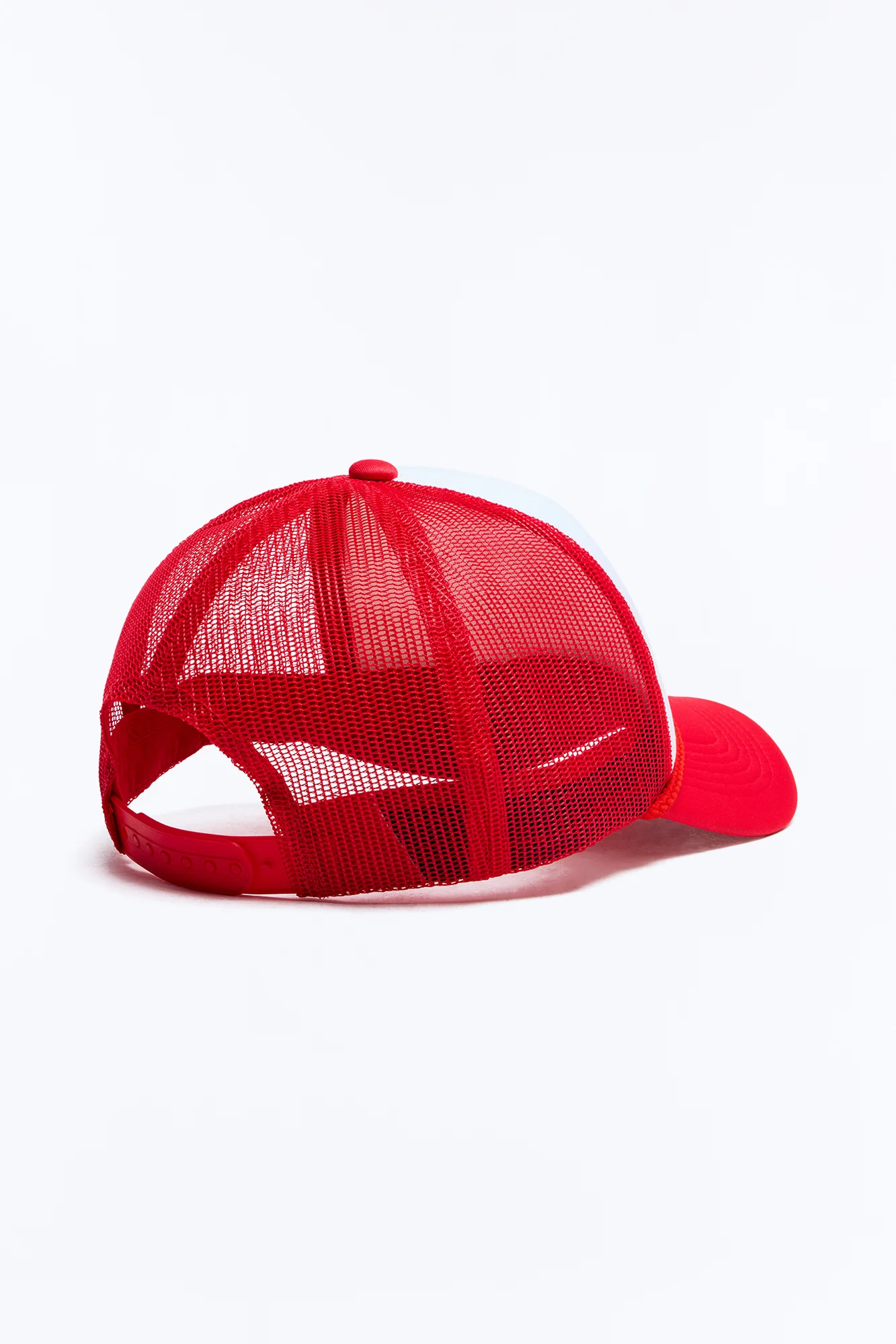 Call My Stylish Mesh Panel Snapback Hat - Red/White - Image 2
