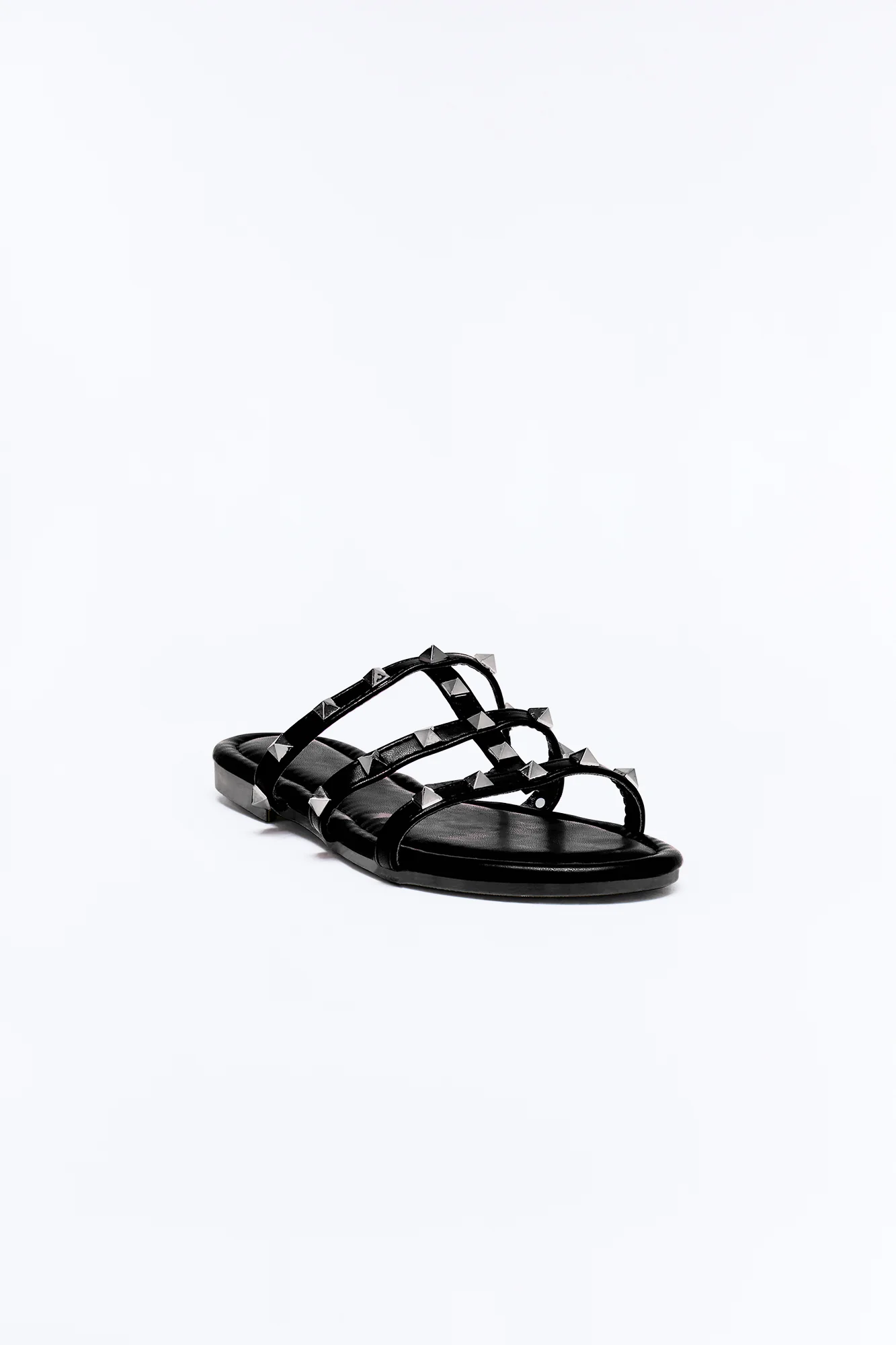 Cambria Studded Sandals - Black - Image 2