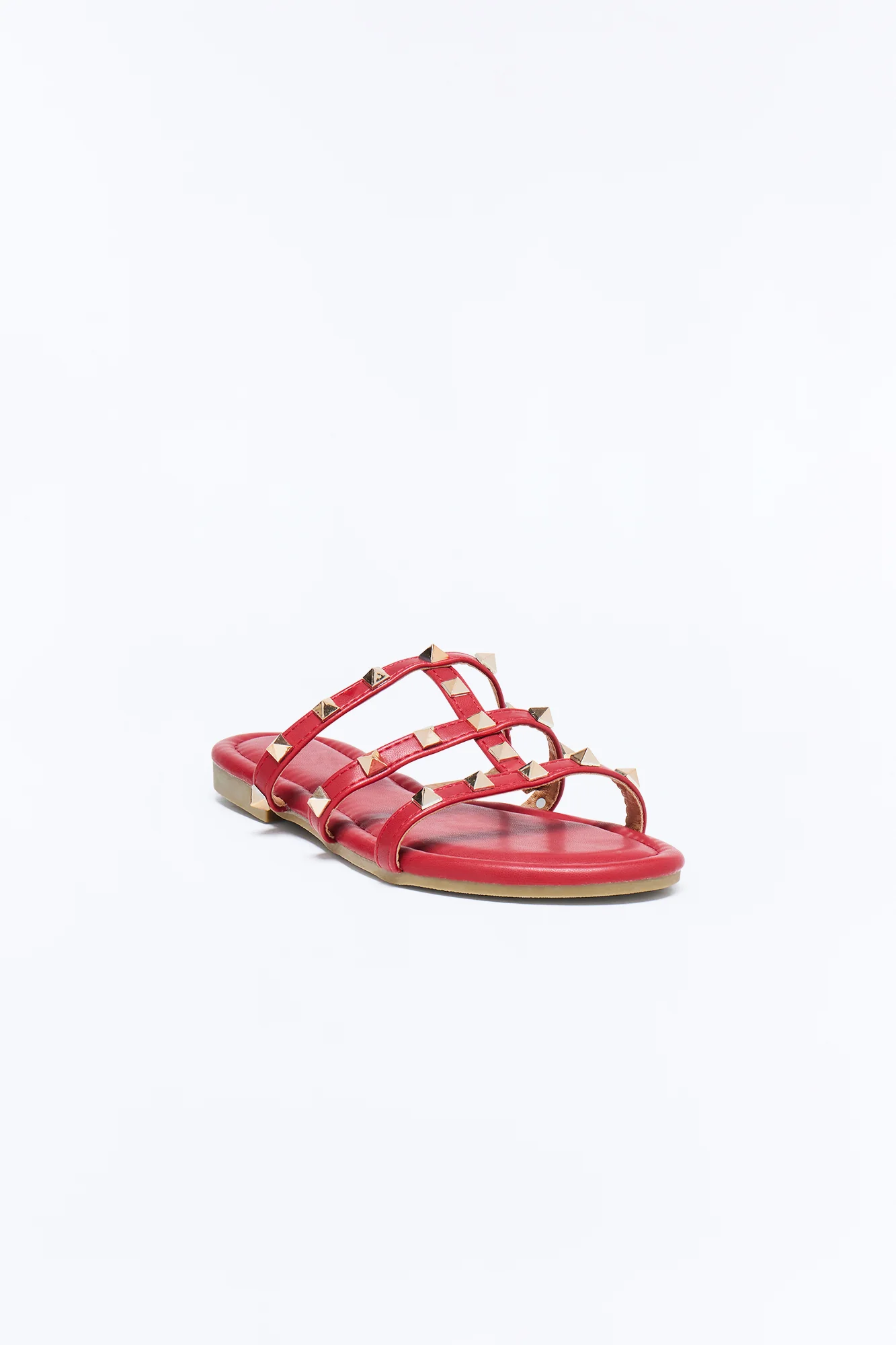 Cambria Studded Sandals - Wine - Image 2