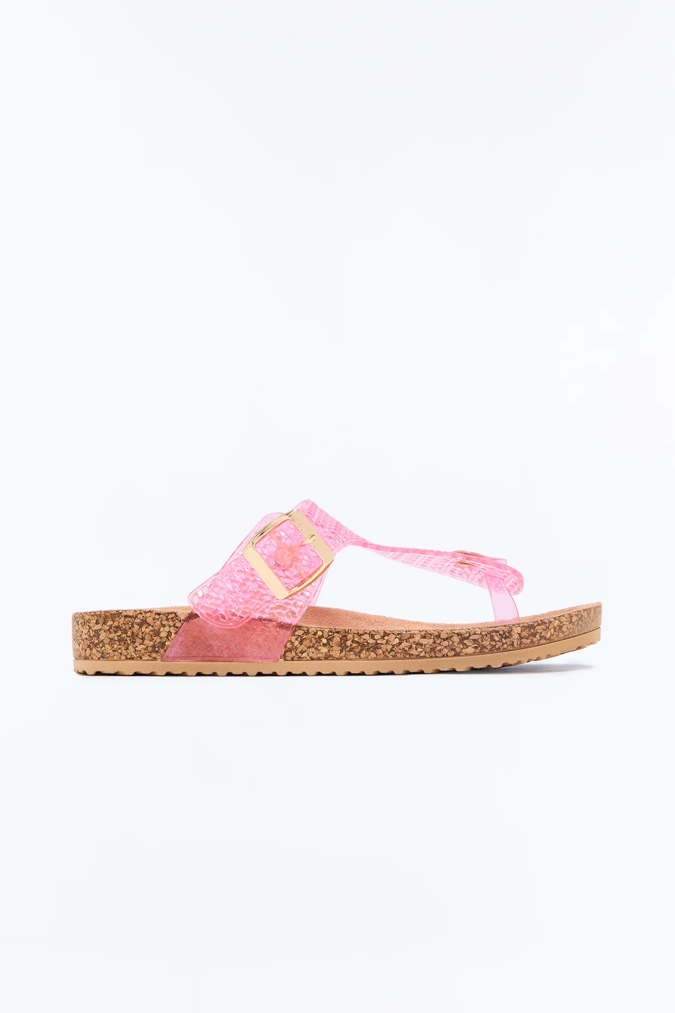 Cambrie Jelly Buckle Flip Flops - Pink - Image 3