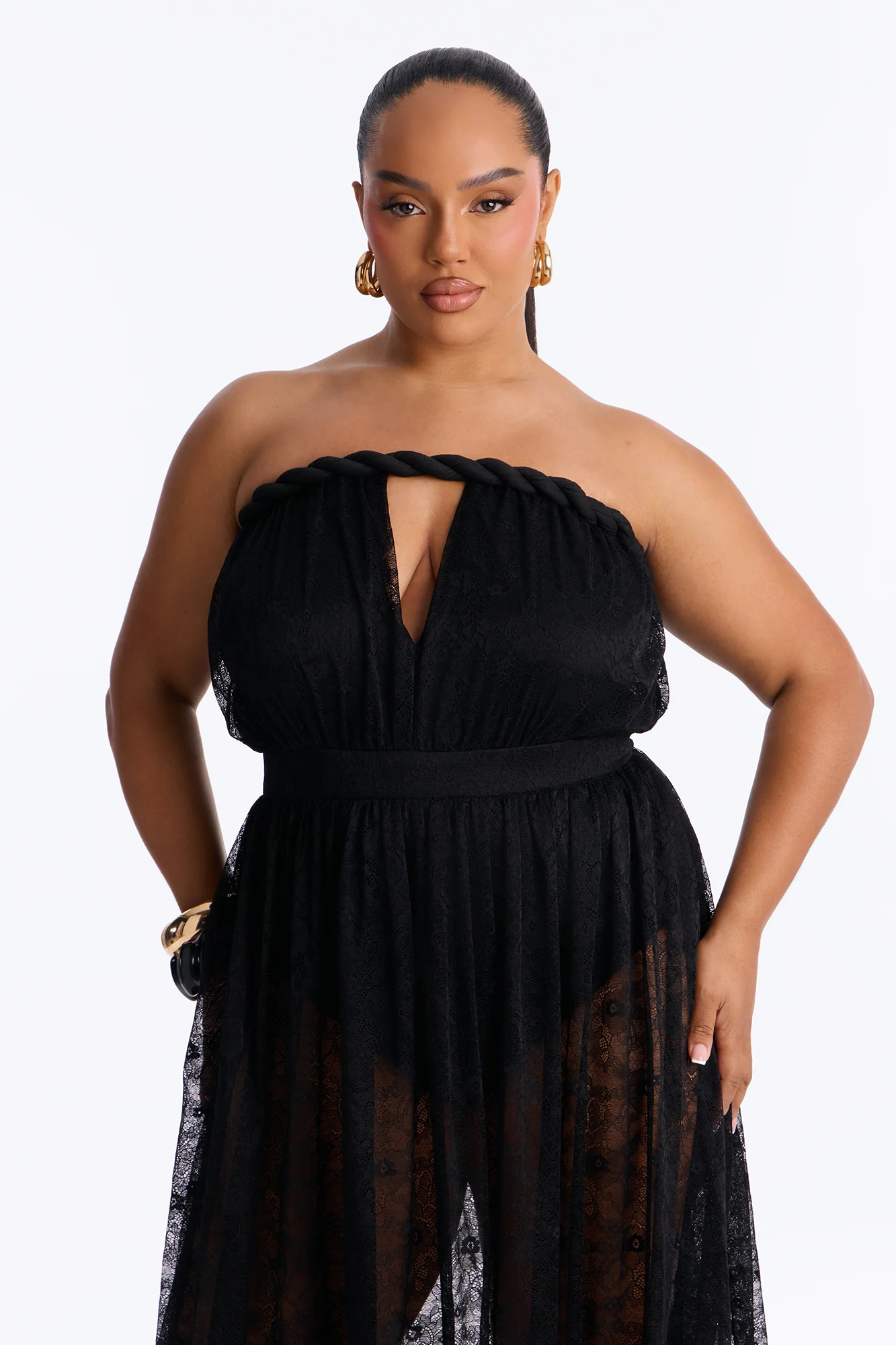 Came To Play Lace Maxi Dress - Black - Image 6