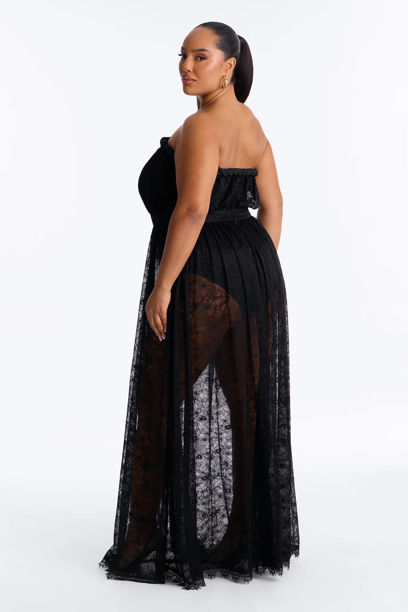 Came To Play Lace Maxi Dress - Black - Image 8