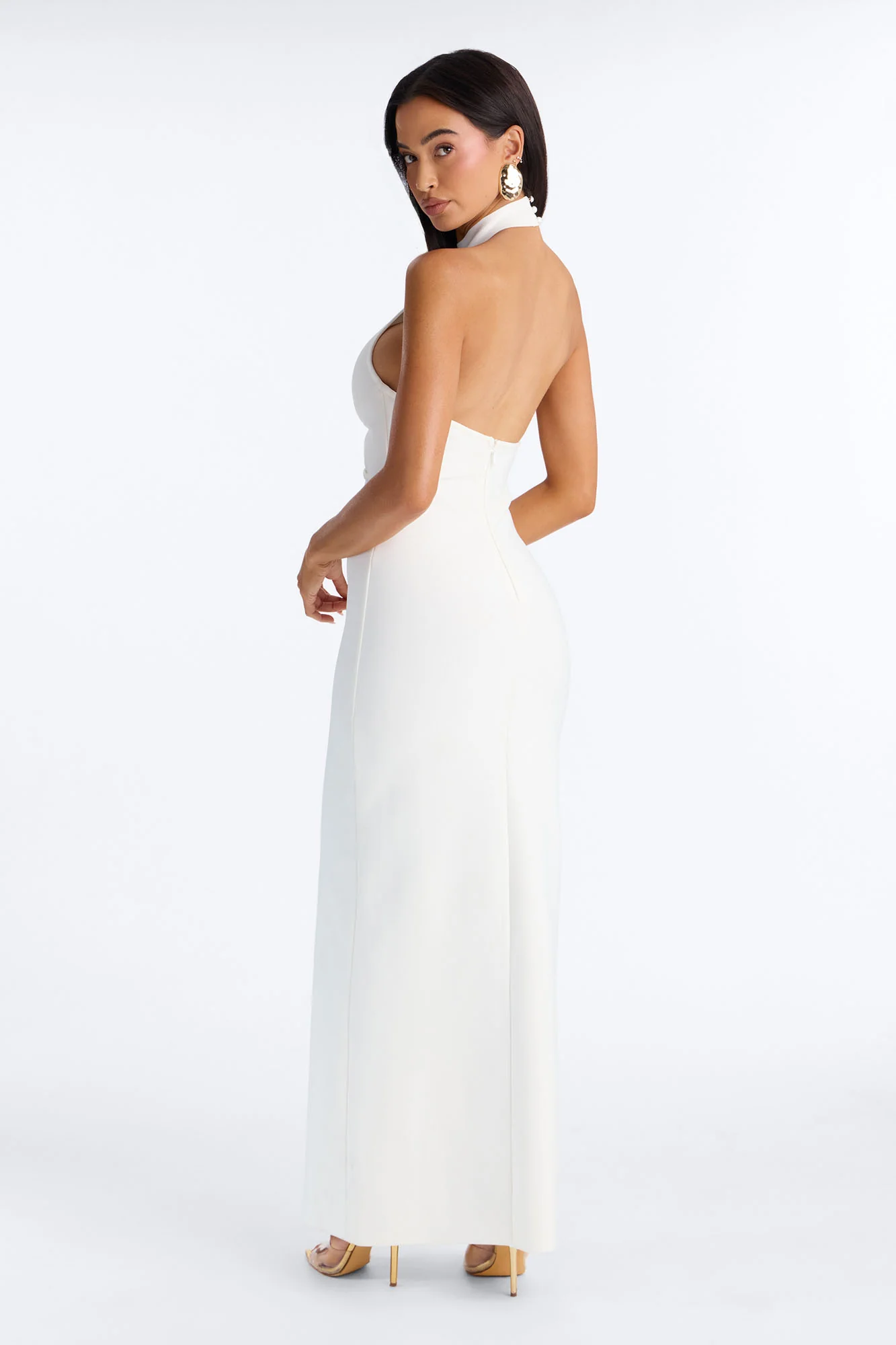 Camera Ready Bandage Maxi Dress - White - Image 4