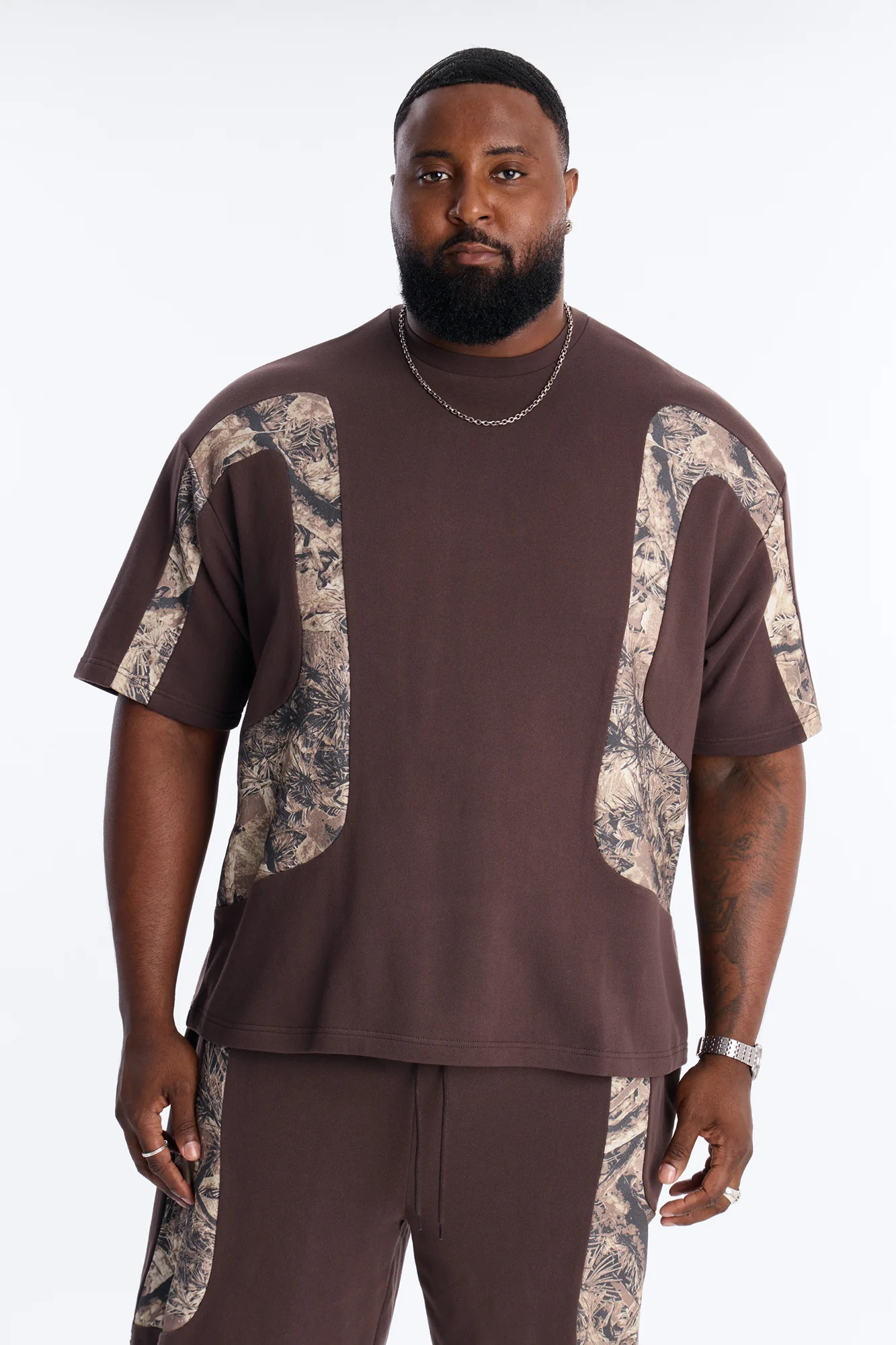Camo Paneled Fleece Tee - Camouflage - Image 4