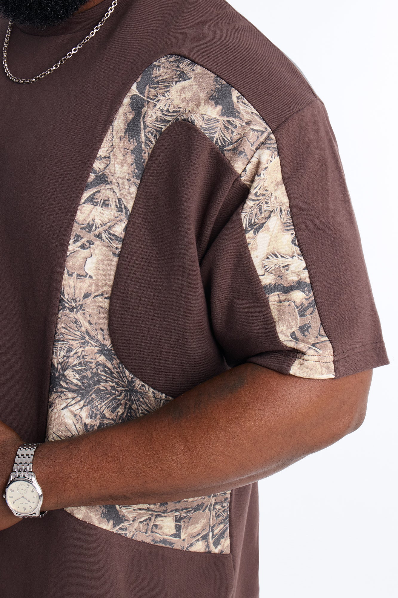 Camo Paneled Fleece Tee - Camouflage - Image 6