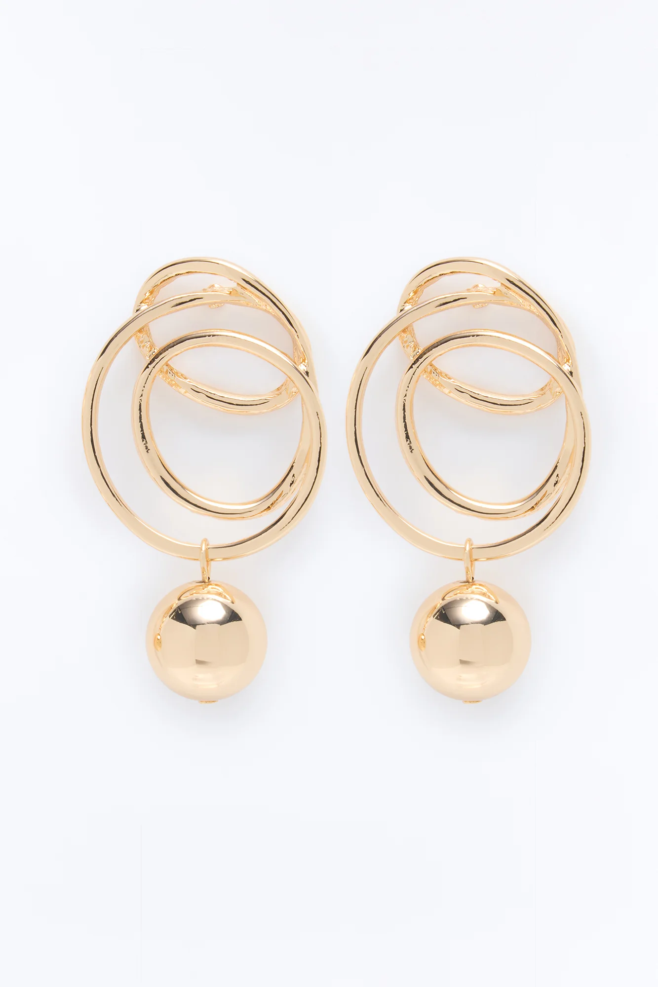 Can't Wrap My Thoughts Drop Earrings - Gold