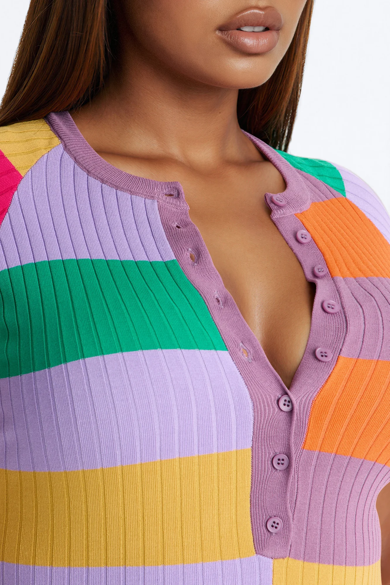 Carolynn Button Up Sweater Maxi Dress - Multi Color - Image 3