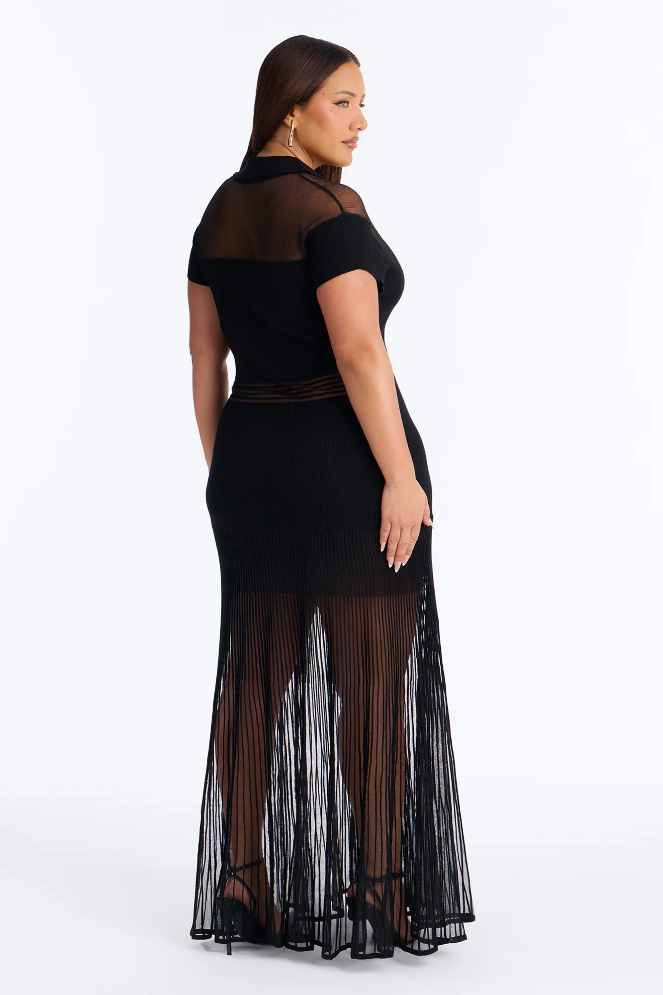 Carolynn Sweater Maxi Dress - Black - Image 8