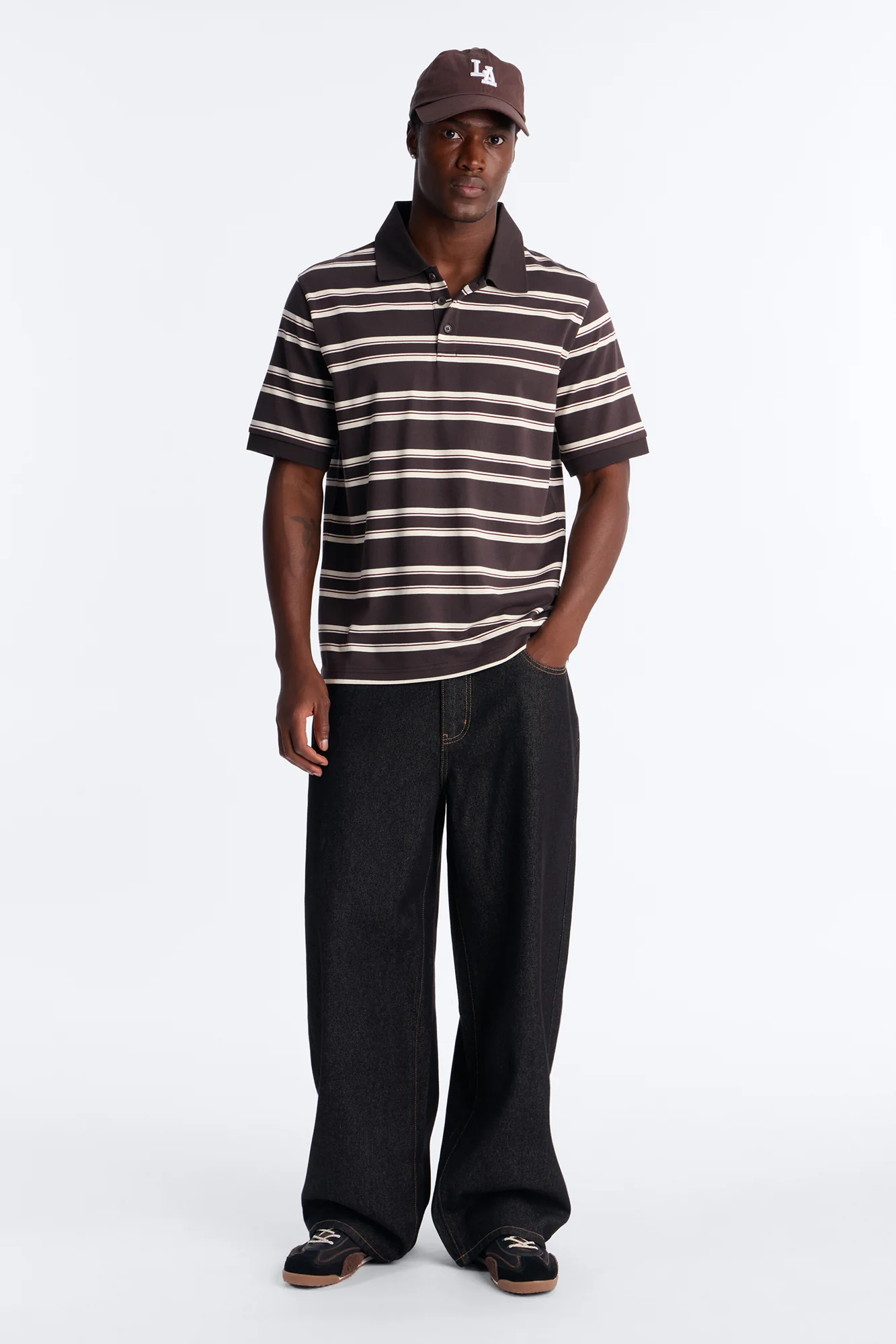 Casey Stripe Polo - Brown/combo - Image 6
