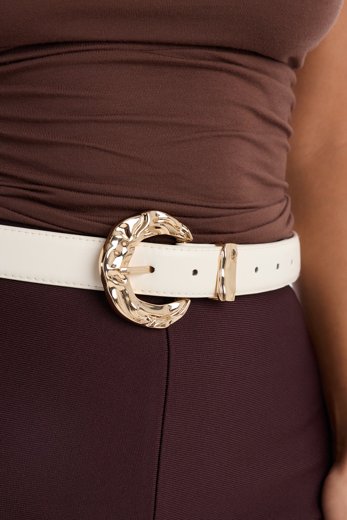 Catch Me Twice Faux Leather Belt Set - Ivory - Image 2