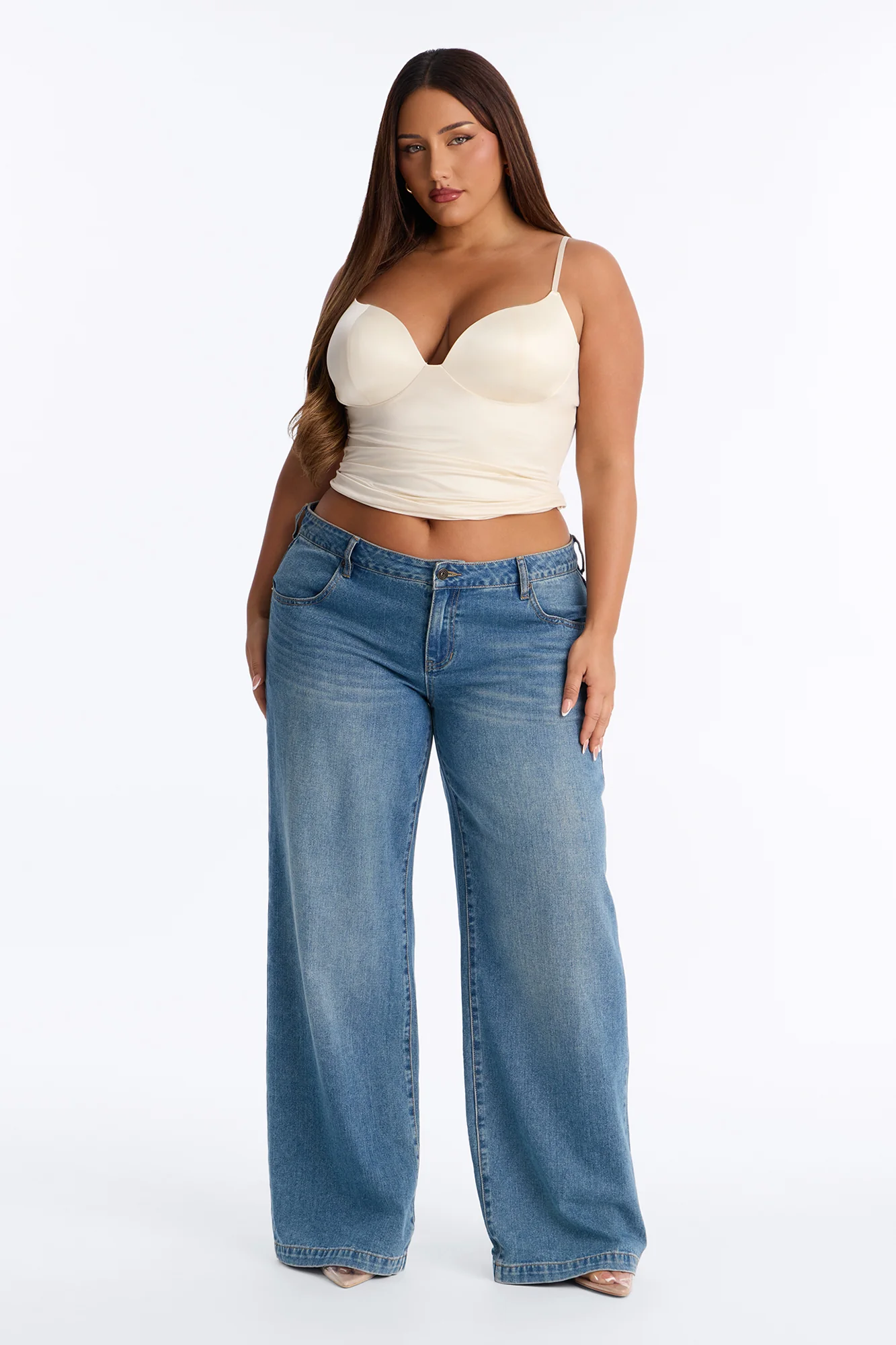 Catherine Sweetheart Satin Padded Top - Ivory - Image 6
