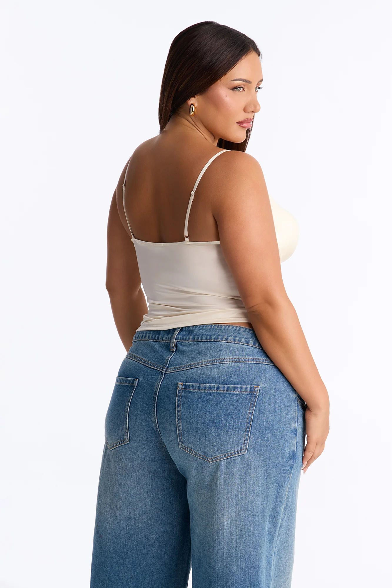 Catherine Sweetheart Satin Padded Top - Ivory - Image 8