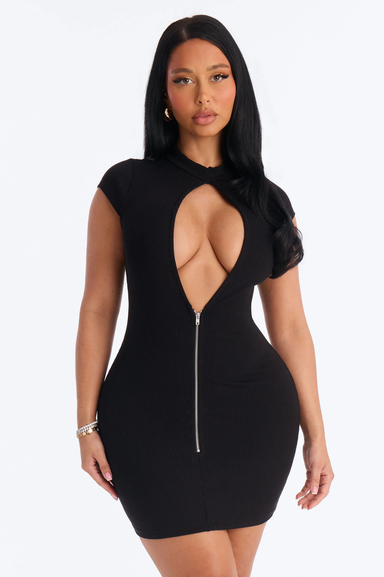 Chandler Snatched Mini Dress - Black - Image 2