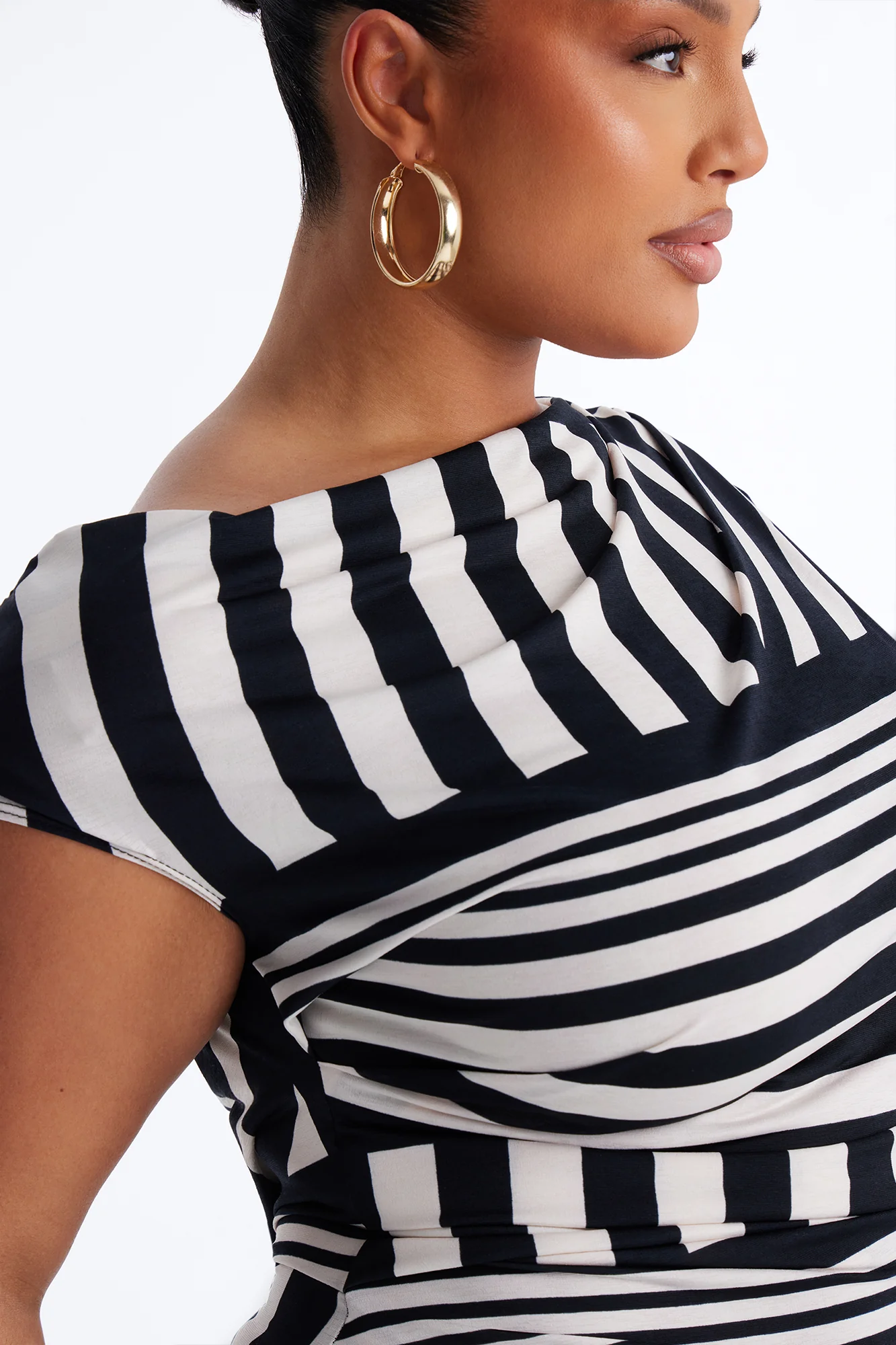 Checked In Maxi Dress - Black/White - Image 6