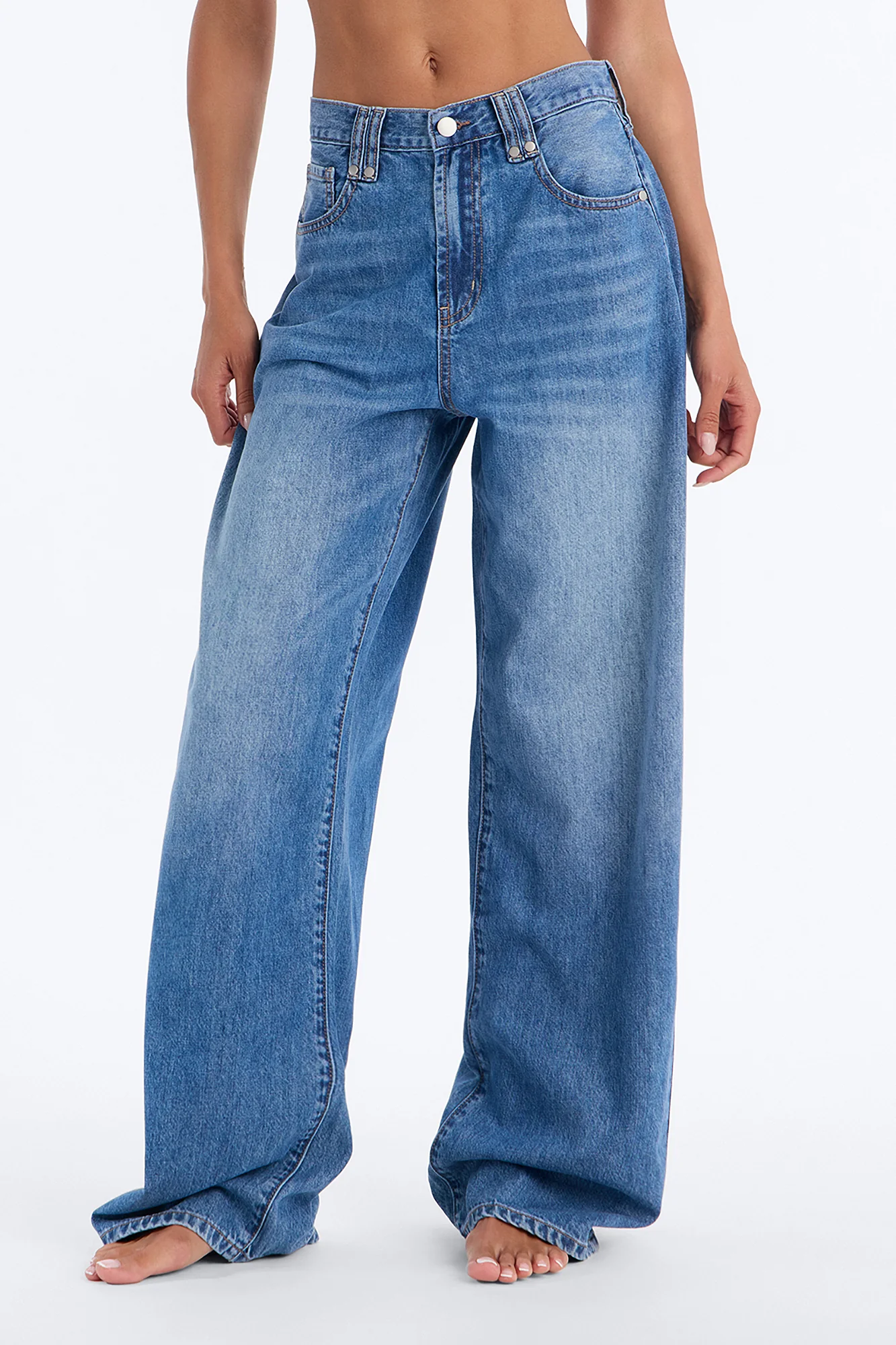 Chelsea Hemp Blend Wide Leg Jeans - Dark Wash