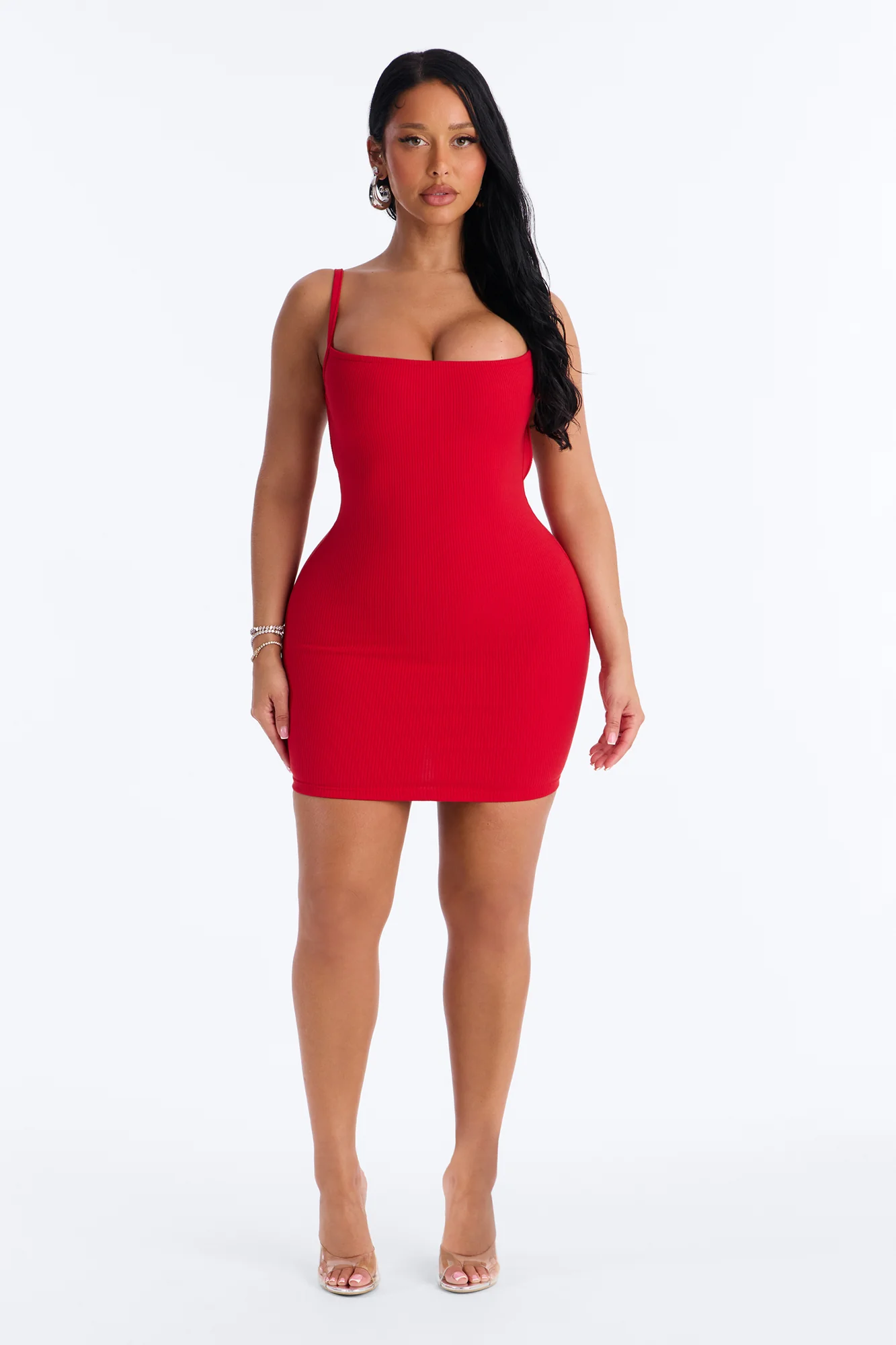 Chelsea Snatched Mini Dress - Red