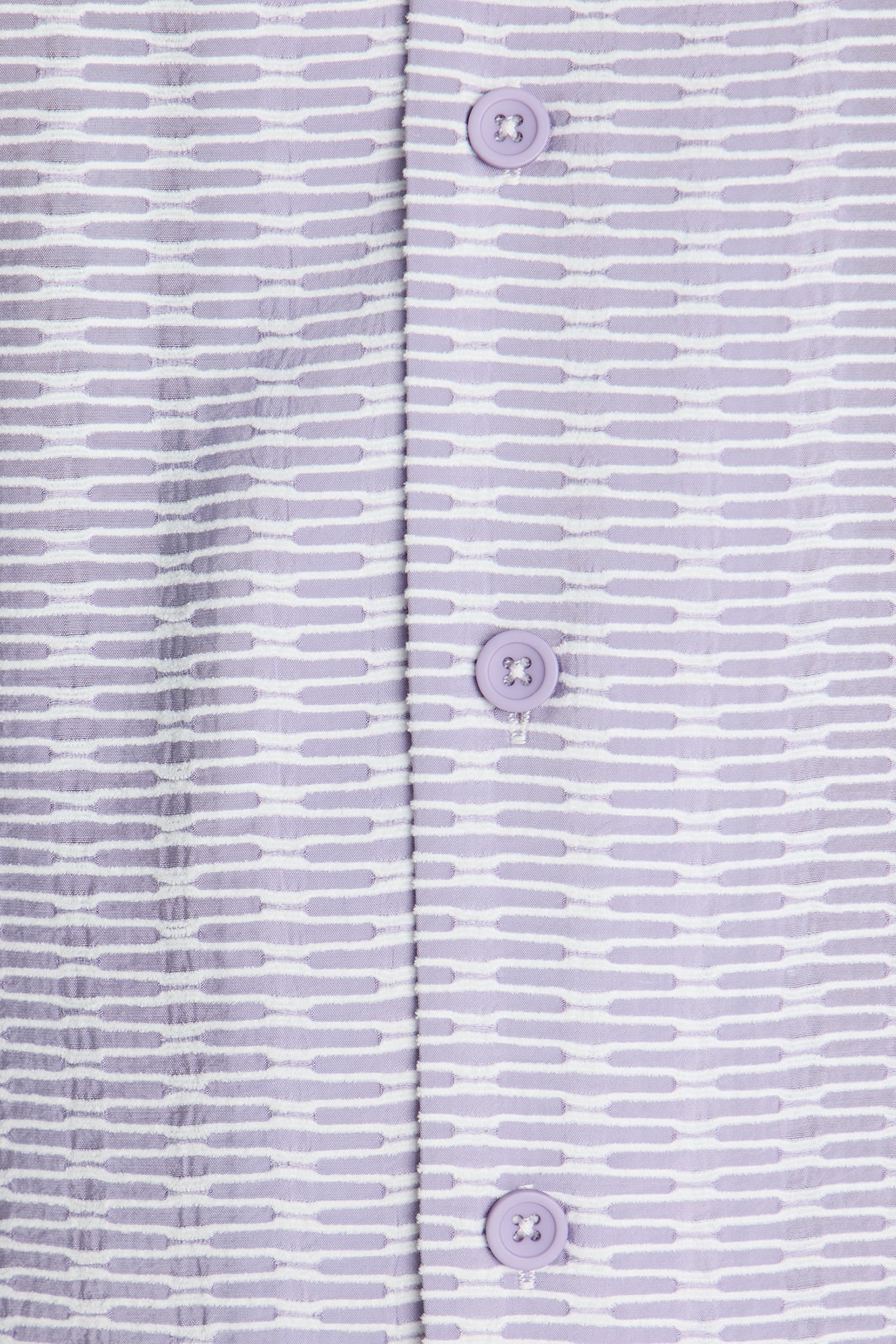 Chenille Terrace Textured Cuban Collar Button Up Shirt - Purple - Image 7