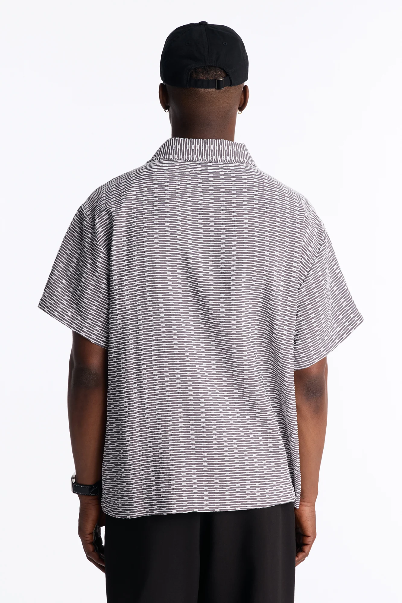 Chenille Terrace Textured Polo - Grey - Image 4