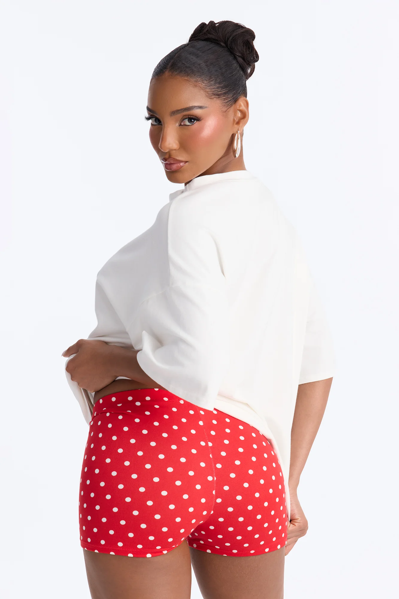 Cherry Play Polka Dot Biker Short Set - Red/combo - Image 3