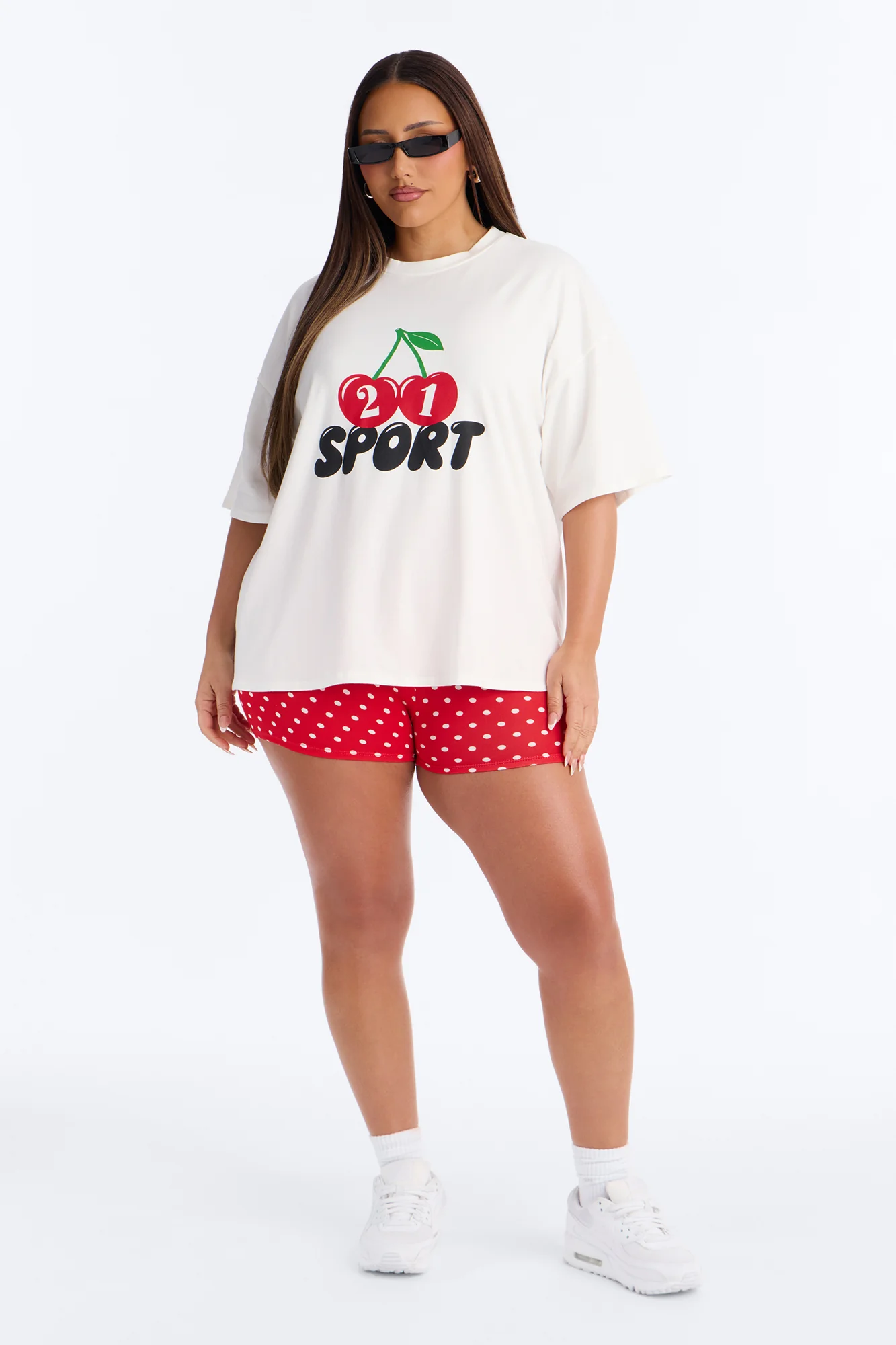 Cherry Play Polka Dot Biker Short Set - Red/combo - Image 4