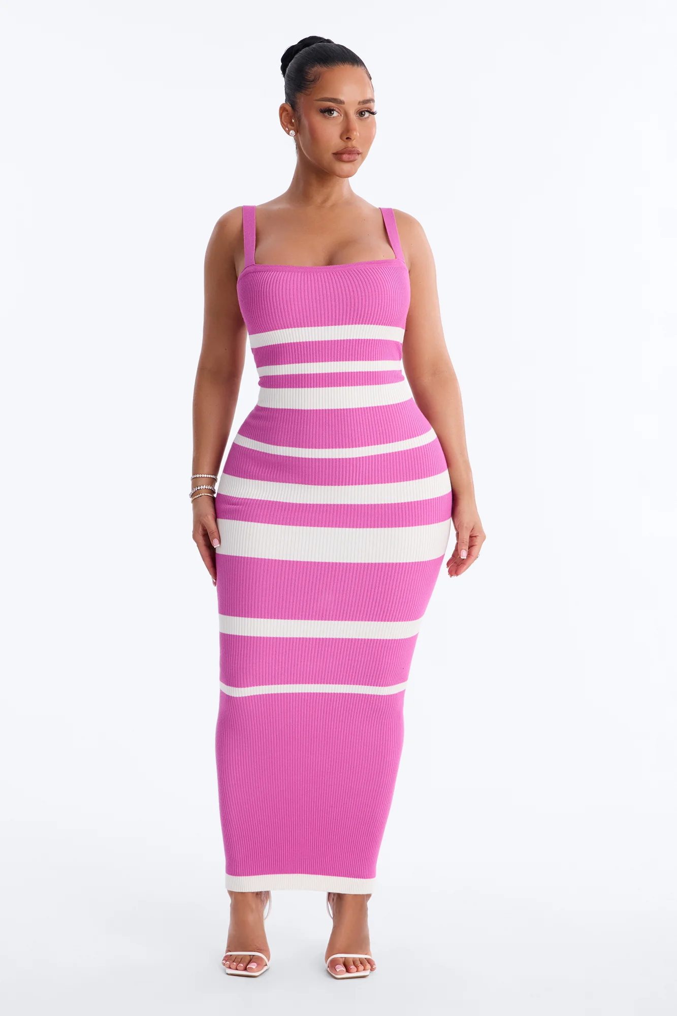 Cherry Pop Sweater Maxi Dress - Magenta